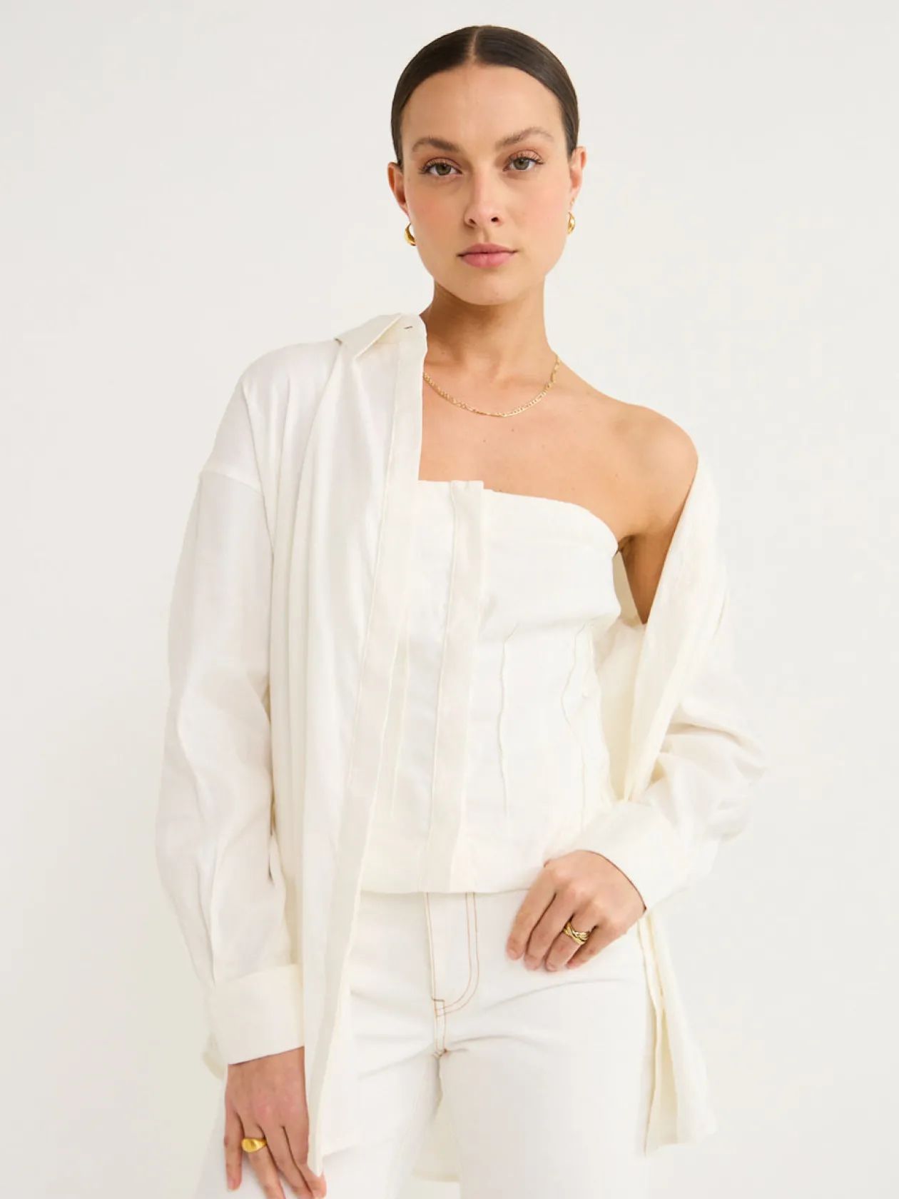 Cheap Alter Combo Bodice Shirt In Women Tops