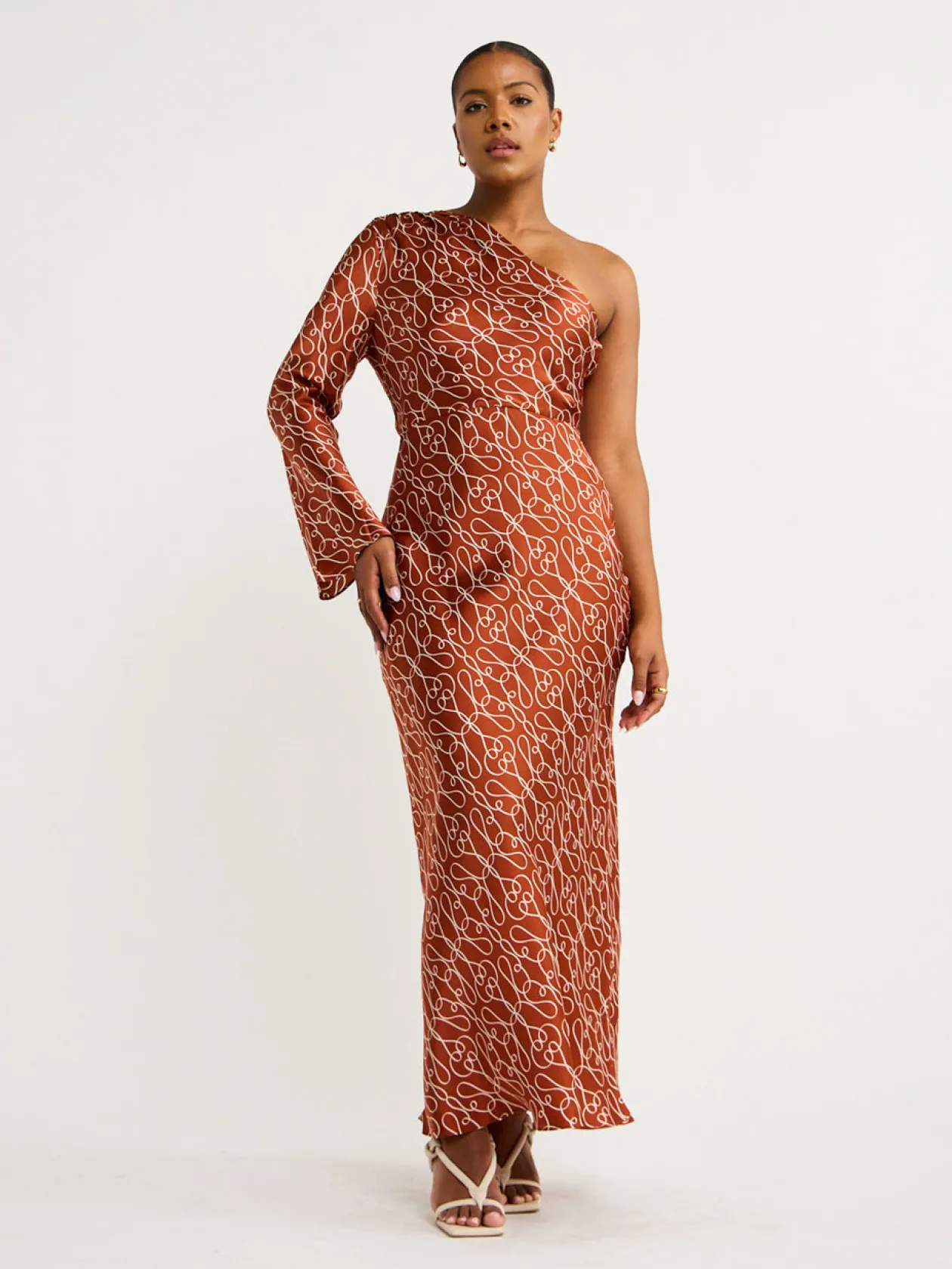 Discount Artisti Silk One Shoulder Midi Dress In Women Dresses