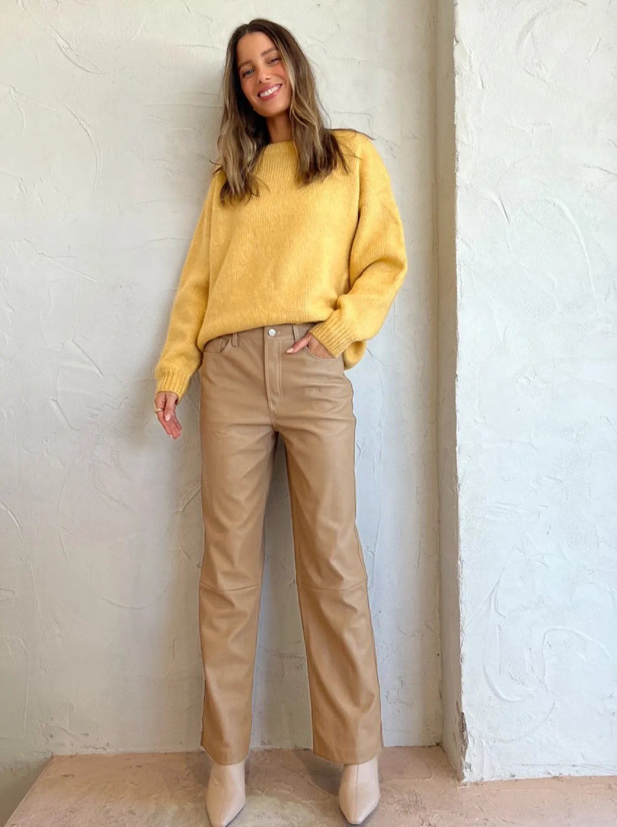 Shop Asend Pu Pant In Women Pants