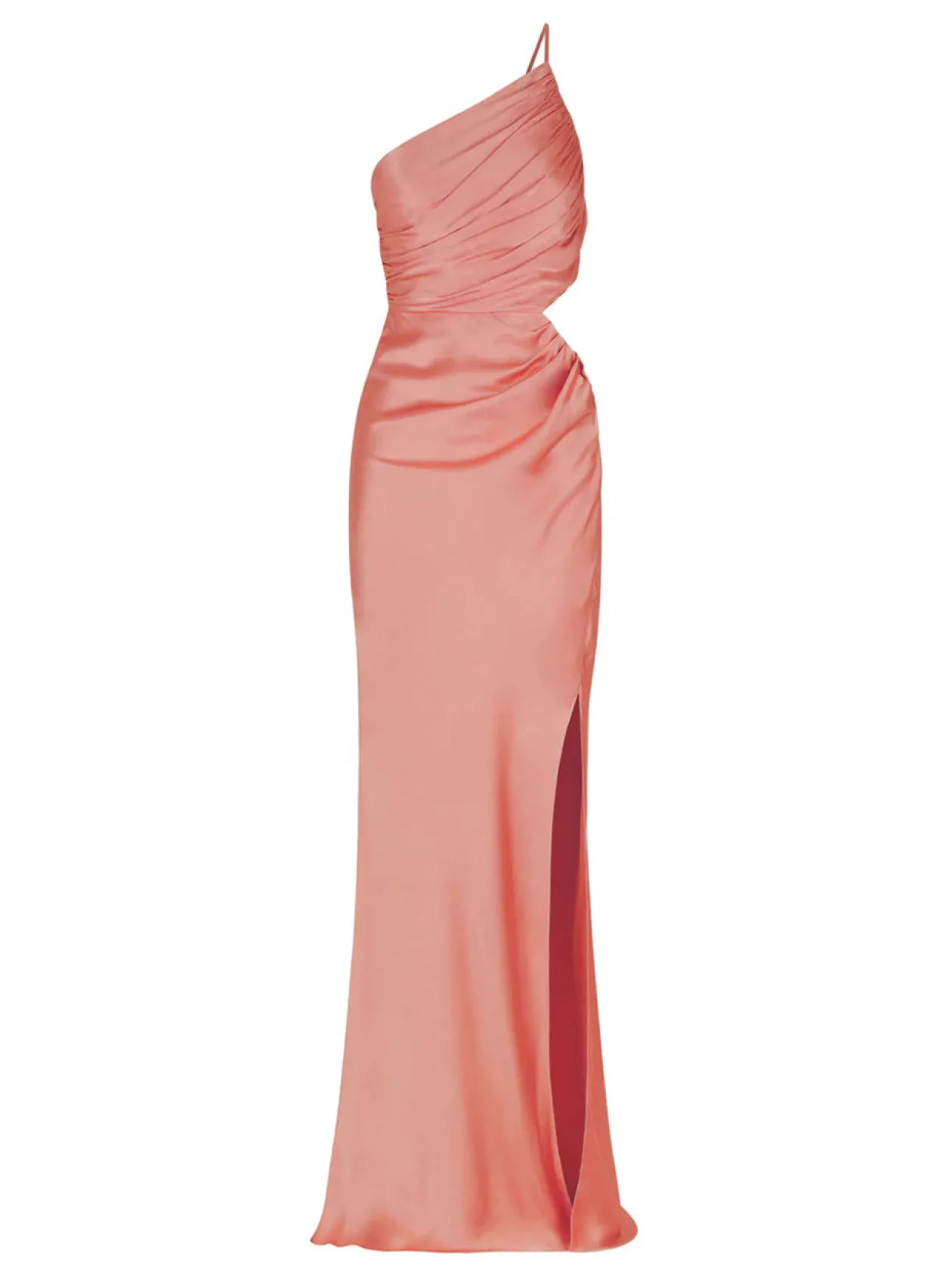 Cheap Asymmetrical Gathered Maxi Dress In Women Dresses