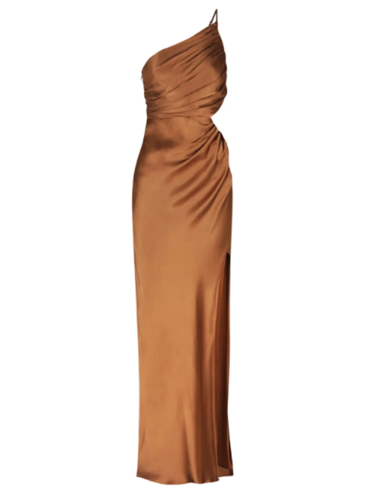 Cheap Asymmetrical Gathered Maxi Dress In Women Dresses