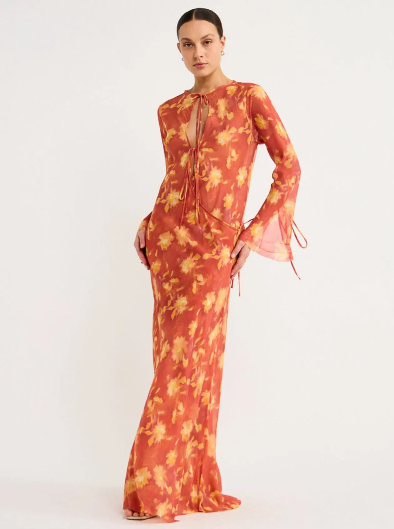 Fashion Azalea Wrap L/S Maxi Dress In Women Dresses