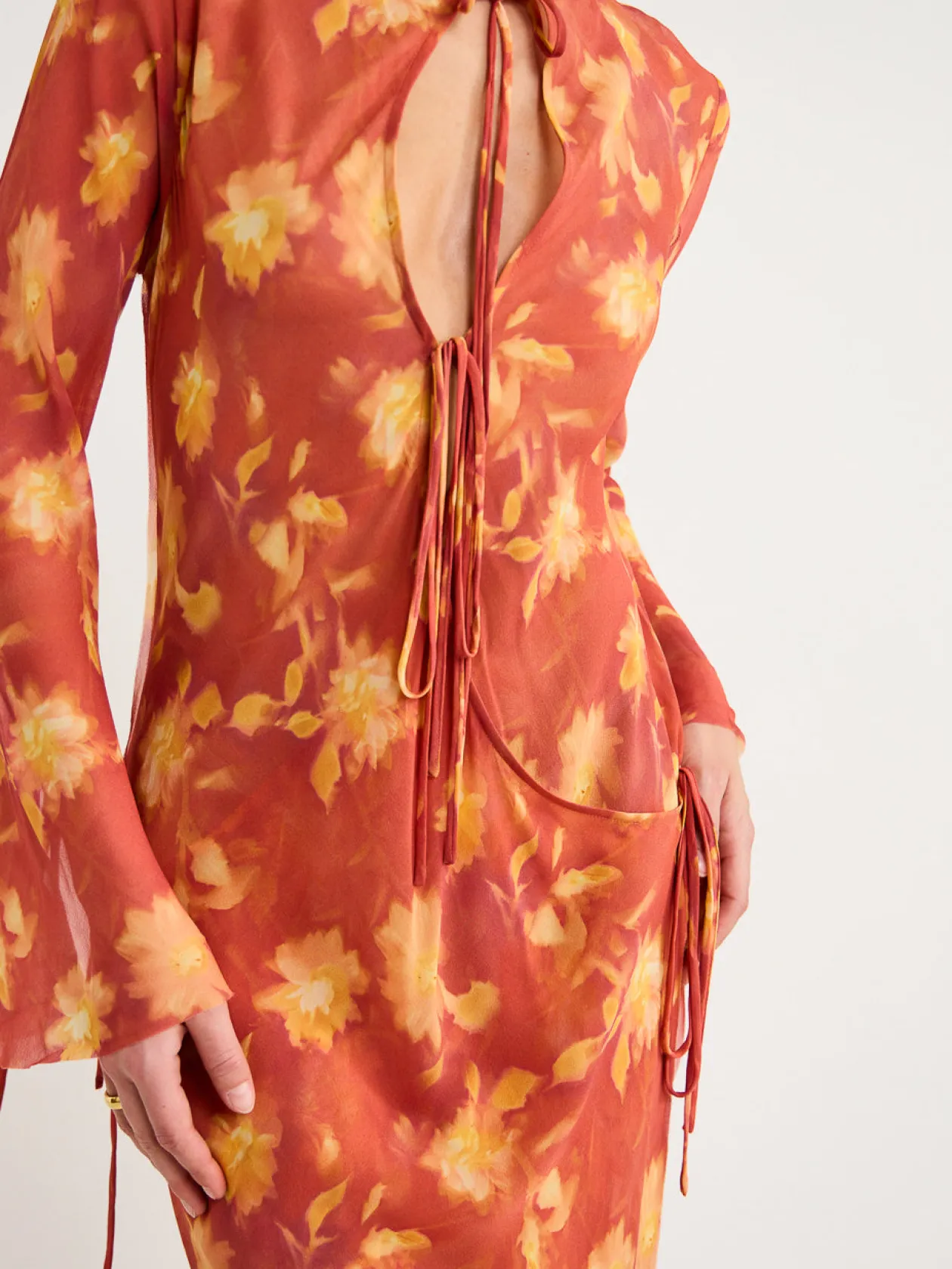 Fashion Azalea Wrap L/S Maxi Dress In Women Dresses