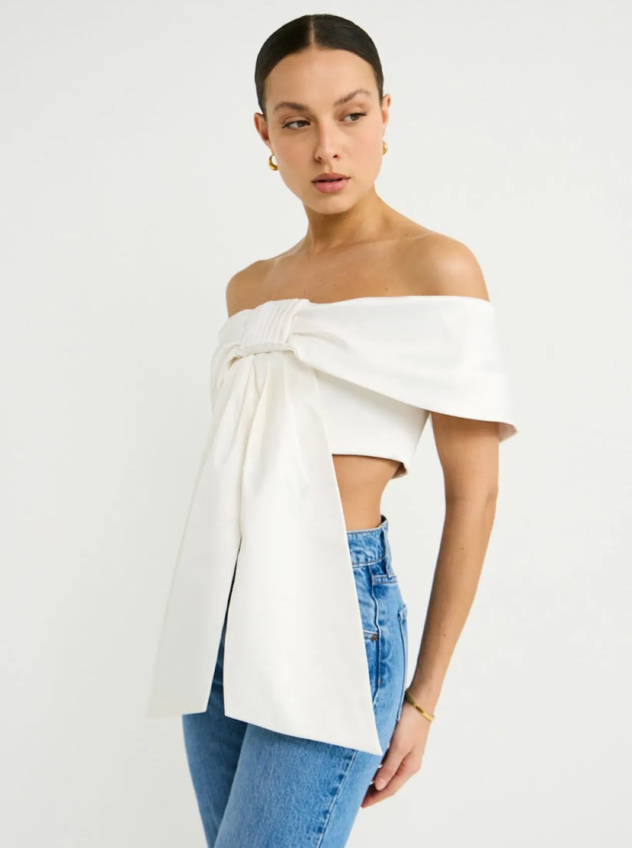 Cheap Bettina Bow Top In Women Tops