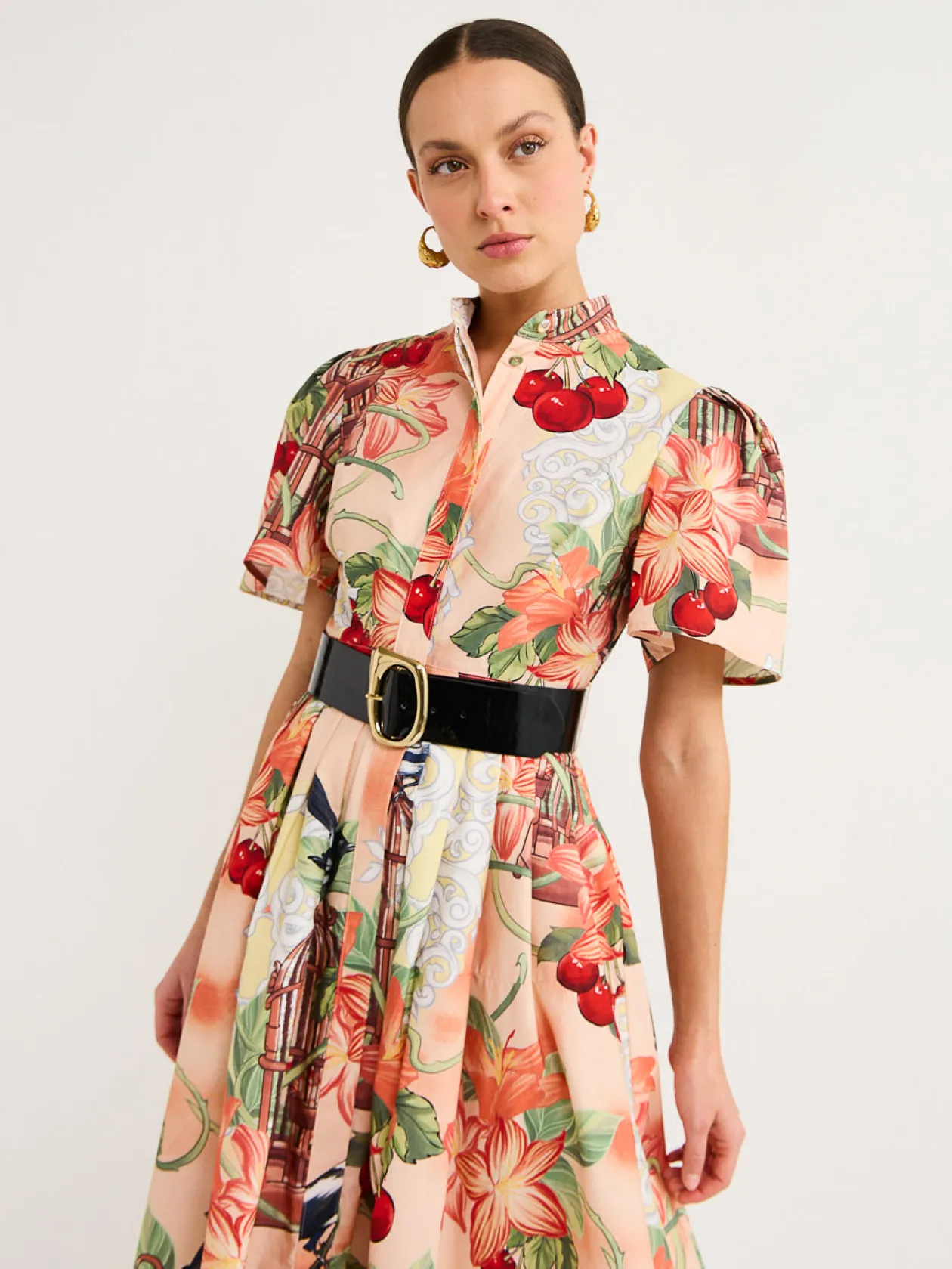 Cheap Bianca Short Sleeve Midi Dress In Azalea Print In Fortune Women Dresses