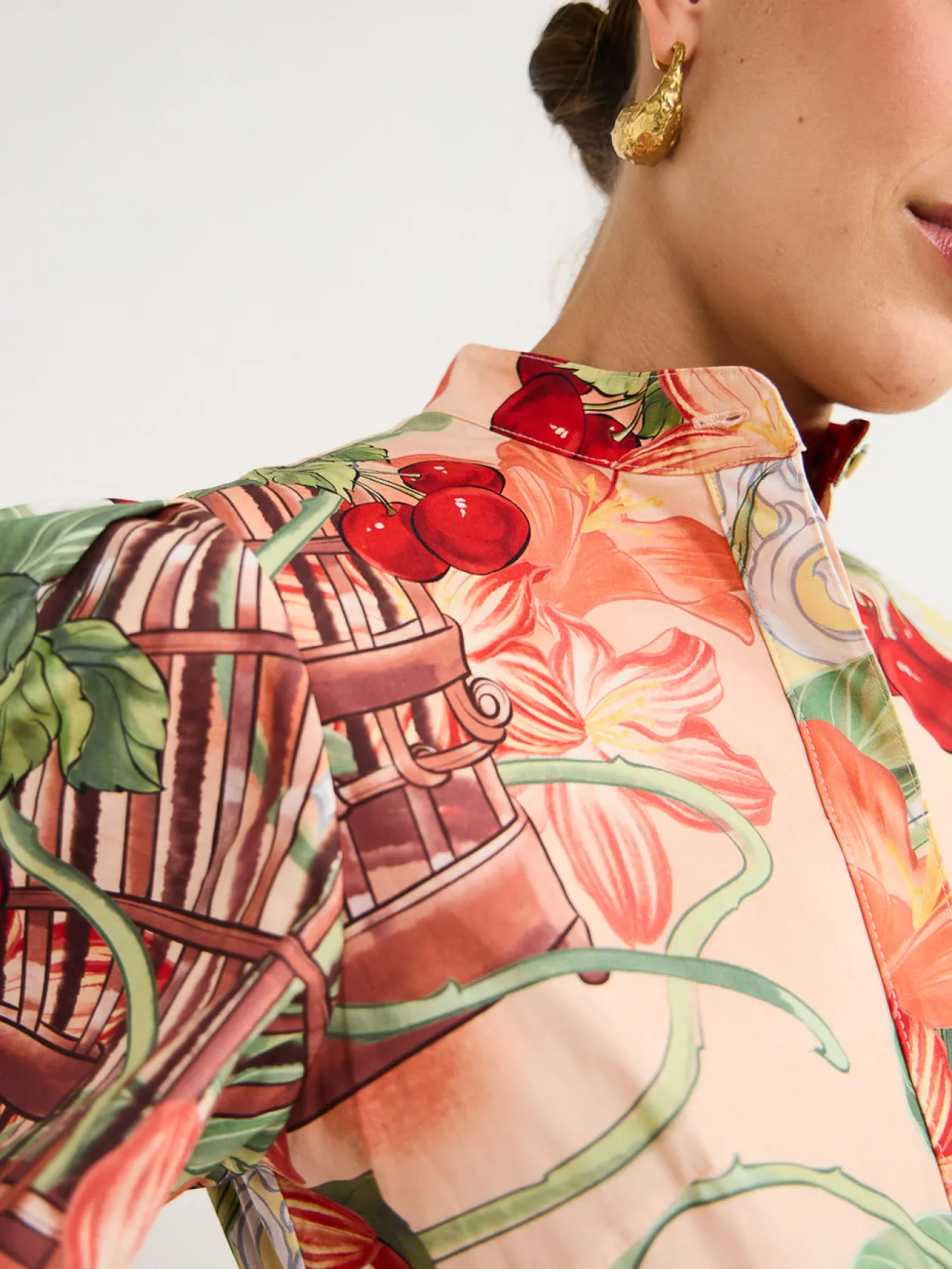 Cheap Bianca Short Sleeve Midi Dress In Azalea Print In Fortune Women Dresses