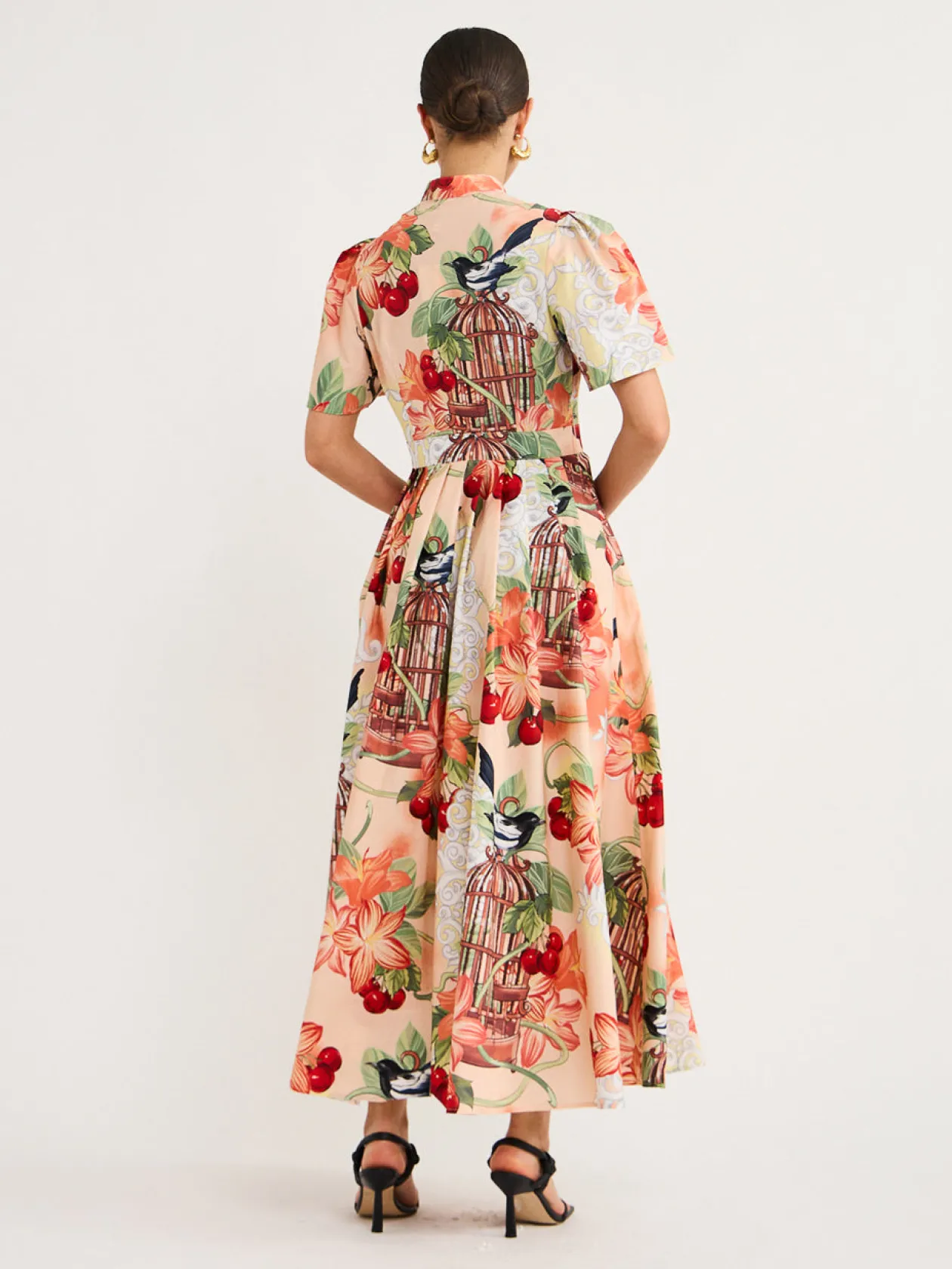 Cheap Bianca Short Sleeve Midi Dress In Azalea Print In Fortune Women Dresses