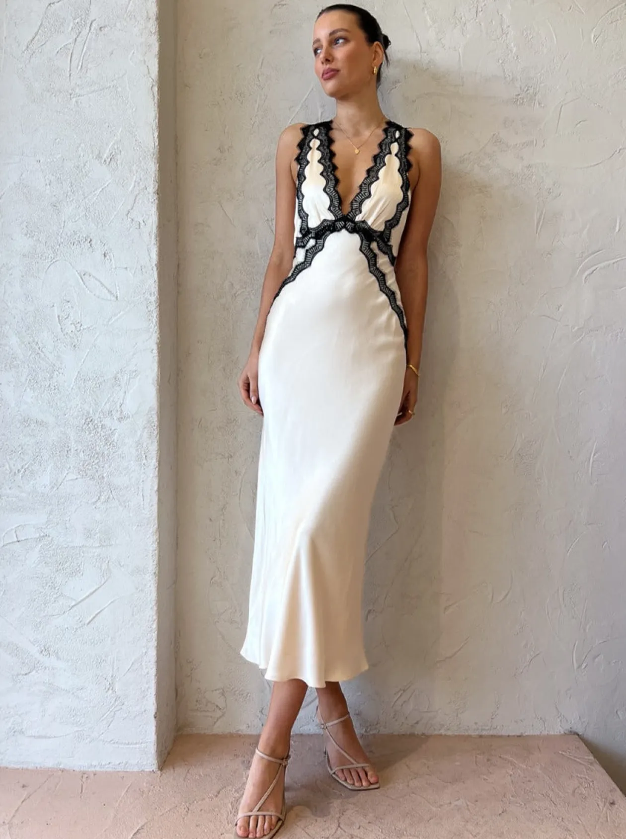 Best Camille Lace Cross Back Midi Dress In Women Dresses