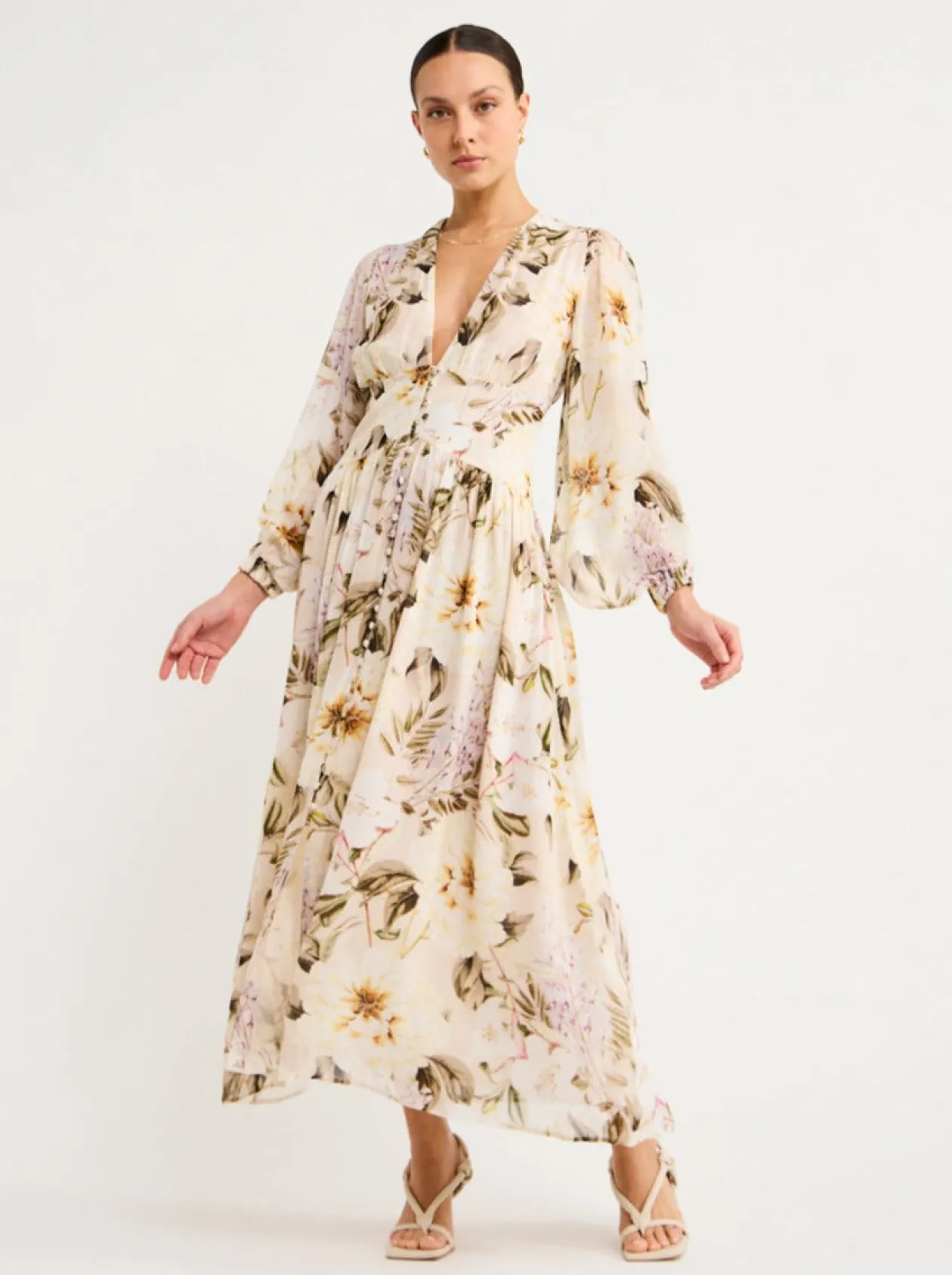 Shop Capri Sheer Midi Dress In Women Dresses