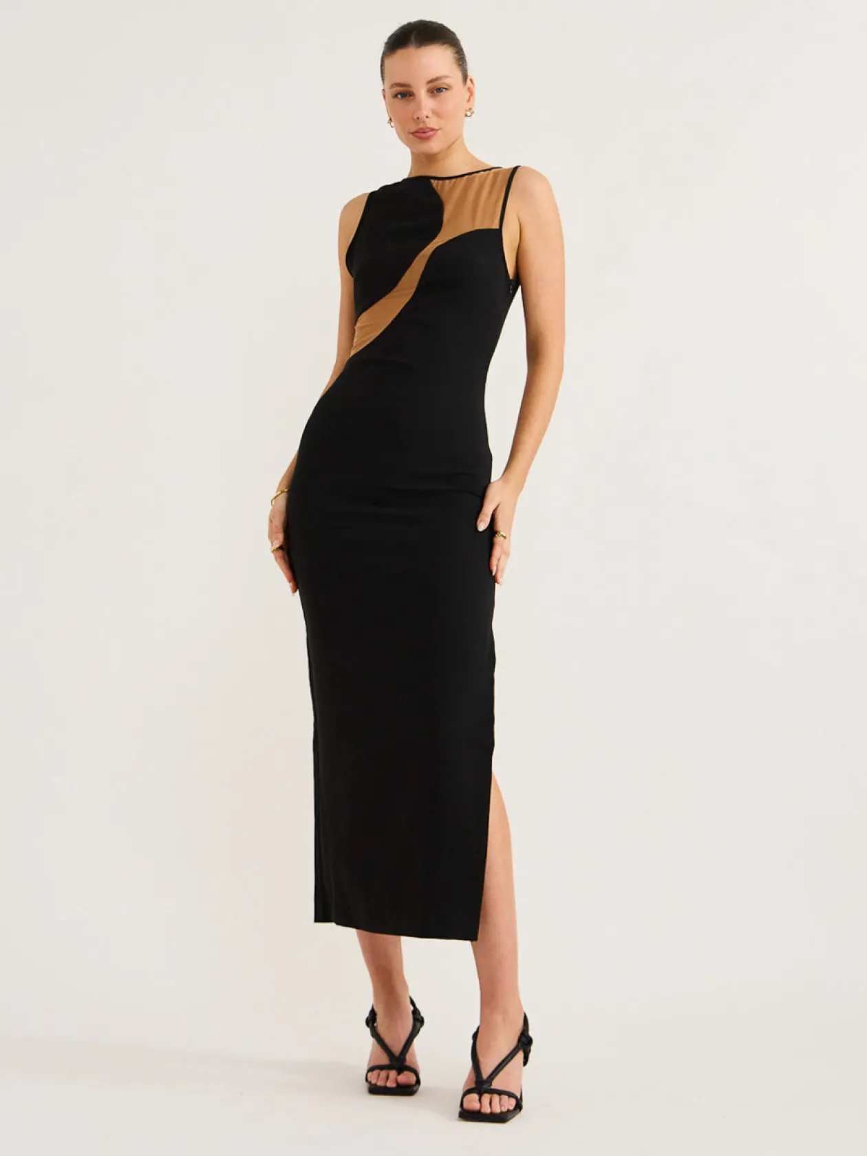 Discount Cassandra Contrast Curve Dress In Women Dresses