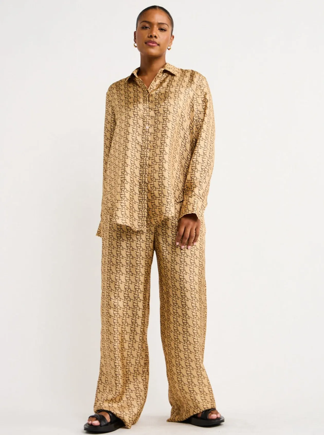 Cheap Chauffeur Silk Trouser In Women Pants