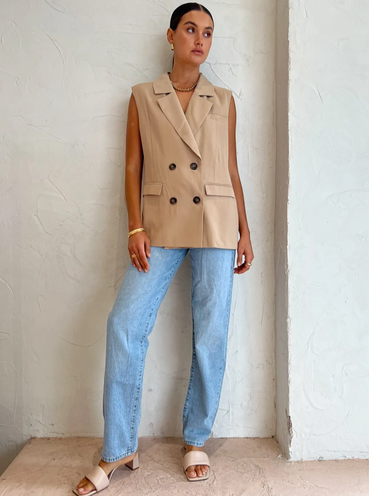 Cheap Cindy Longline Gilet In Women Jackets & Coats