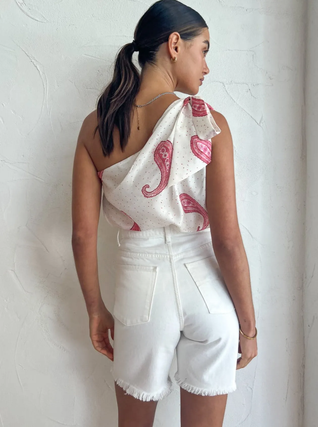 New Dion Silk One Shoulder In Women Tops