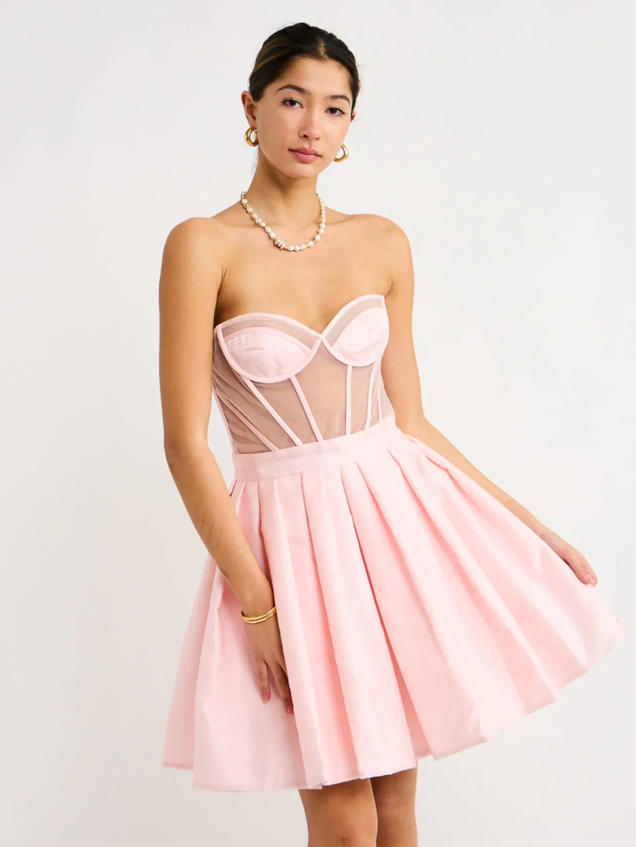 Store Eliza Structured Bustier Mini Dress In Women Dresses