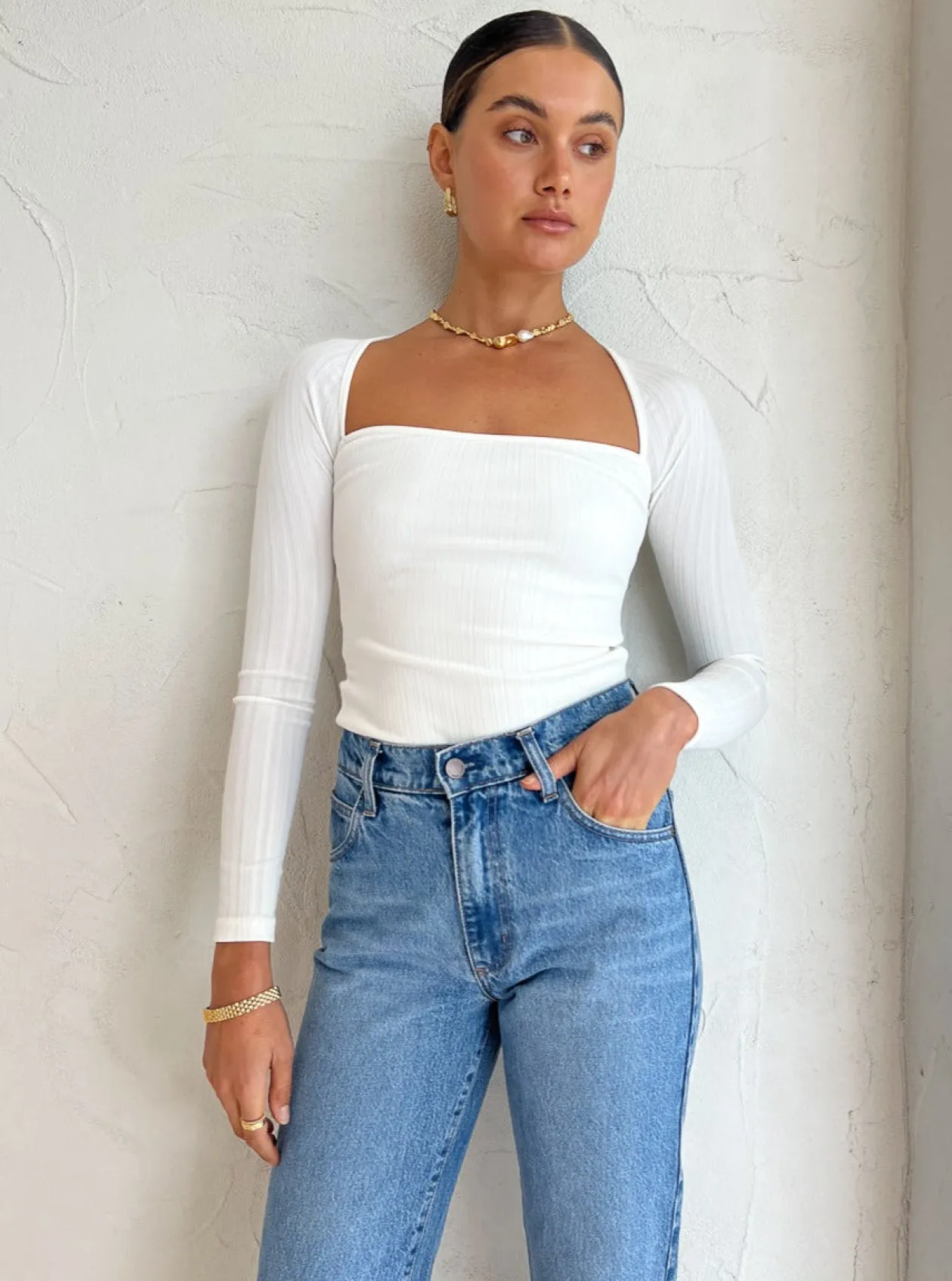 Outlet Elsie Sleeve Rib Top In Women Tops