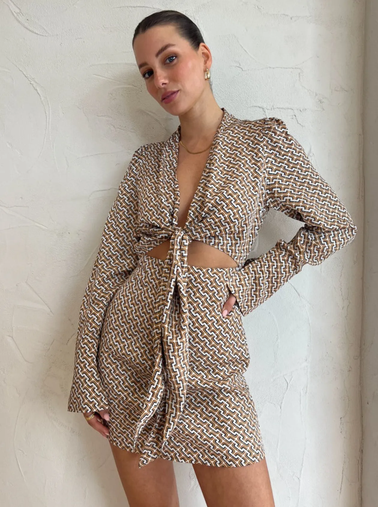 Outlet Emery Mini Dress In Monogram Print Women Dresses