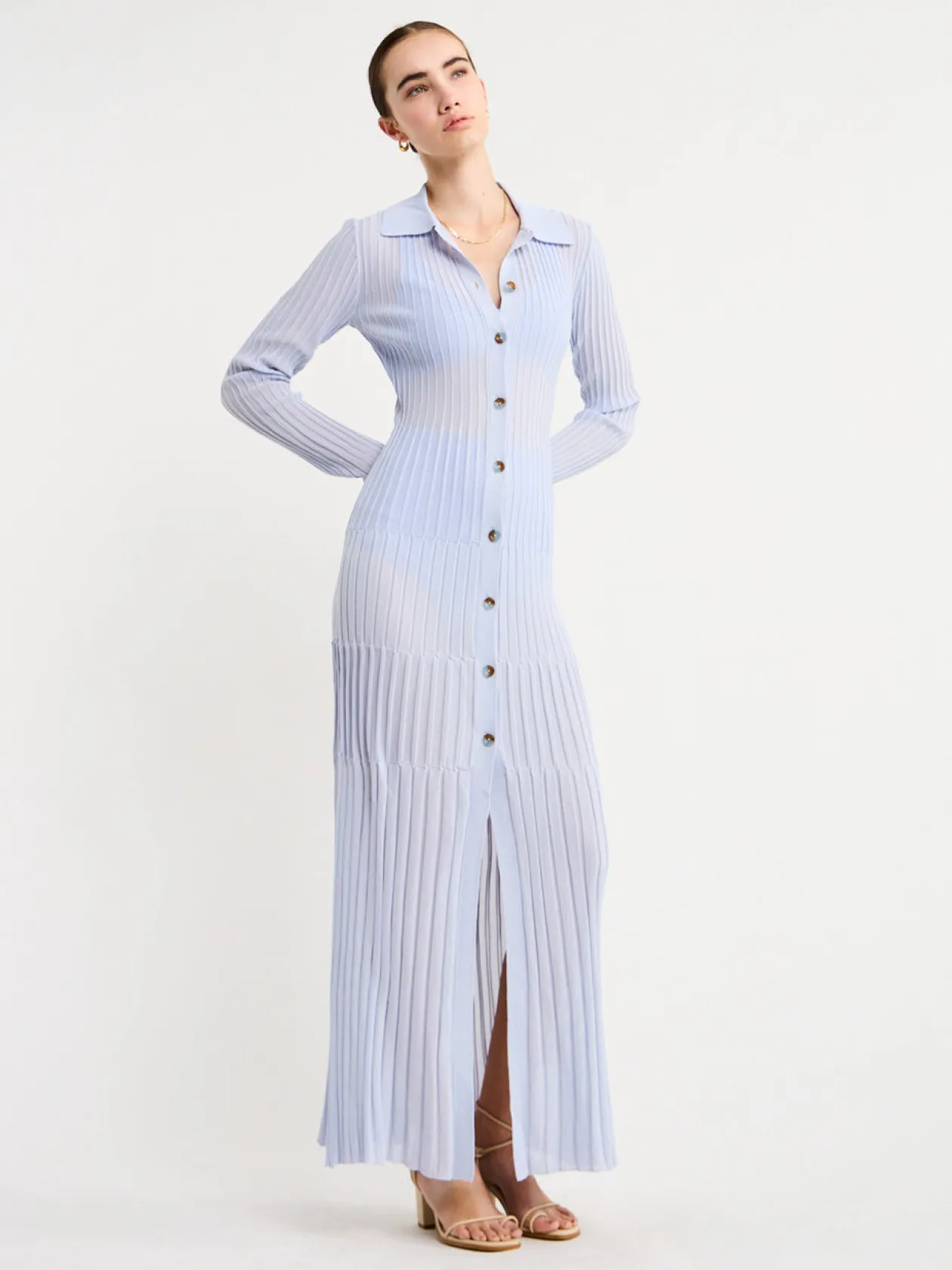New Eva Buttoned Midi Dress In Women Dresses
