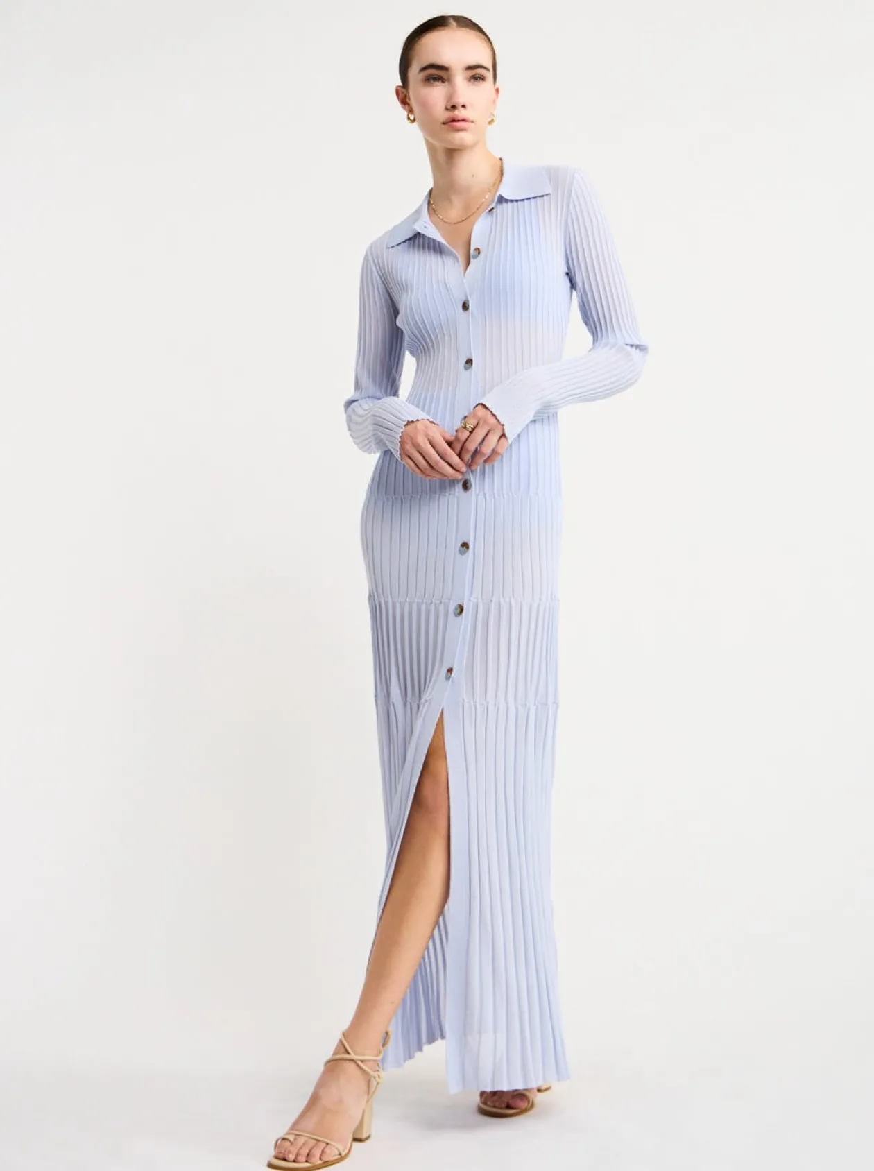 New Eva Buttoned Midi Dress In Women Dresses