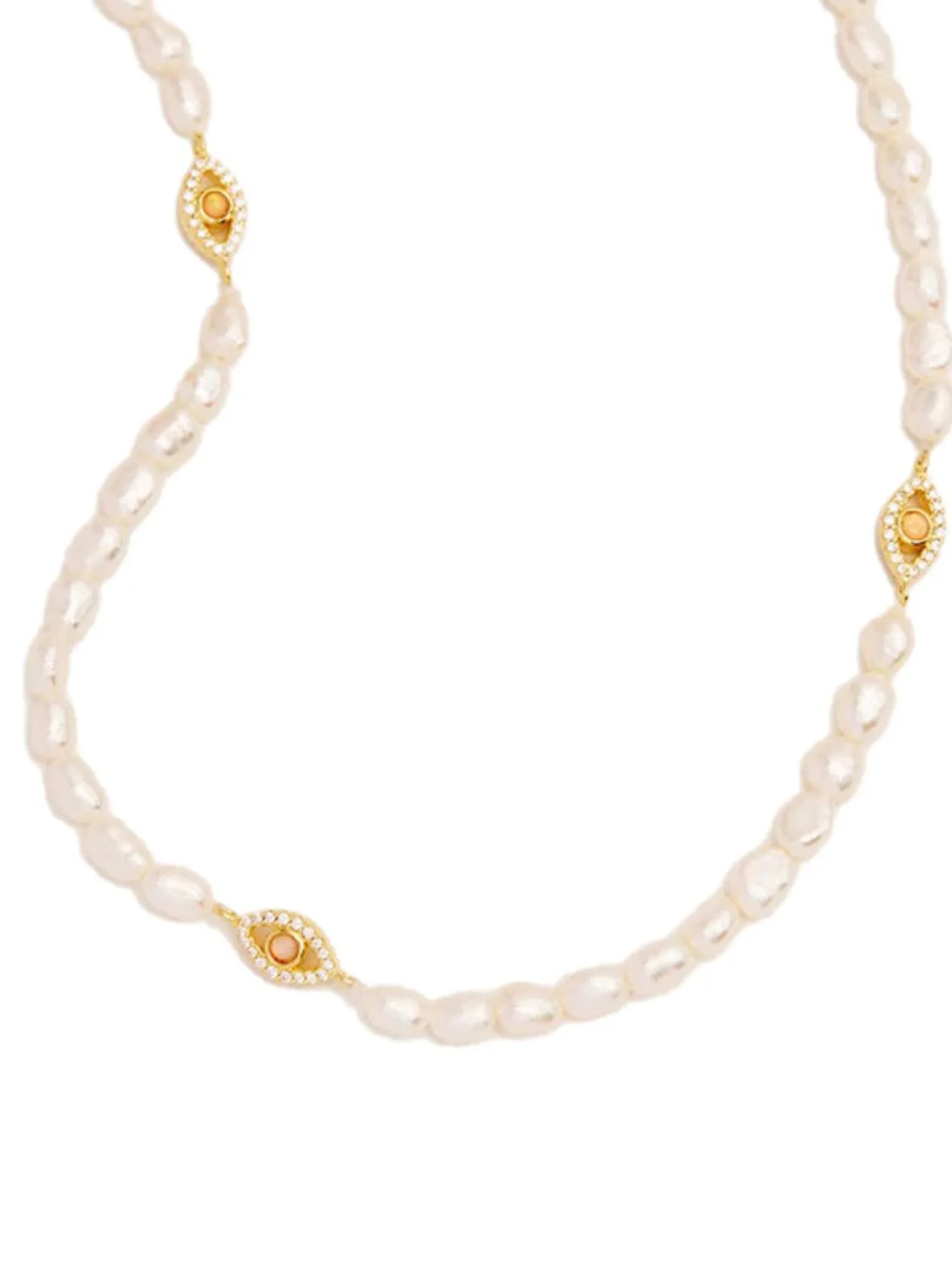 New Eye Of Purity Pearl Choker In Women Jewellery