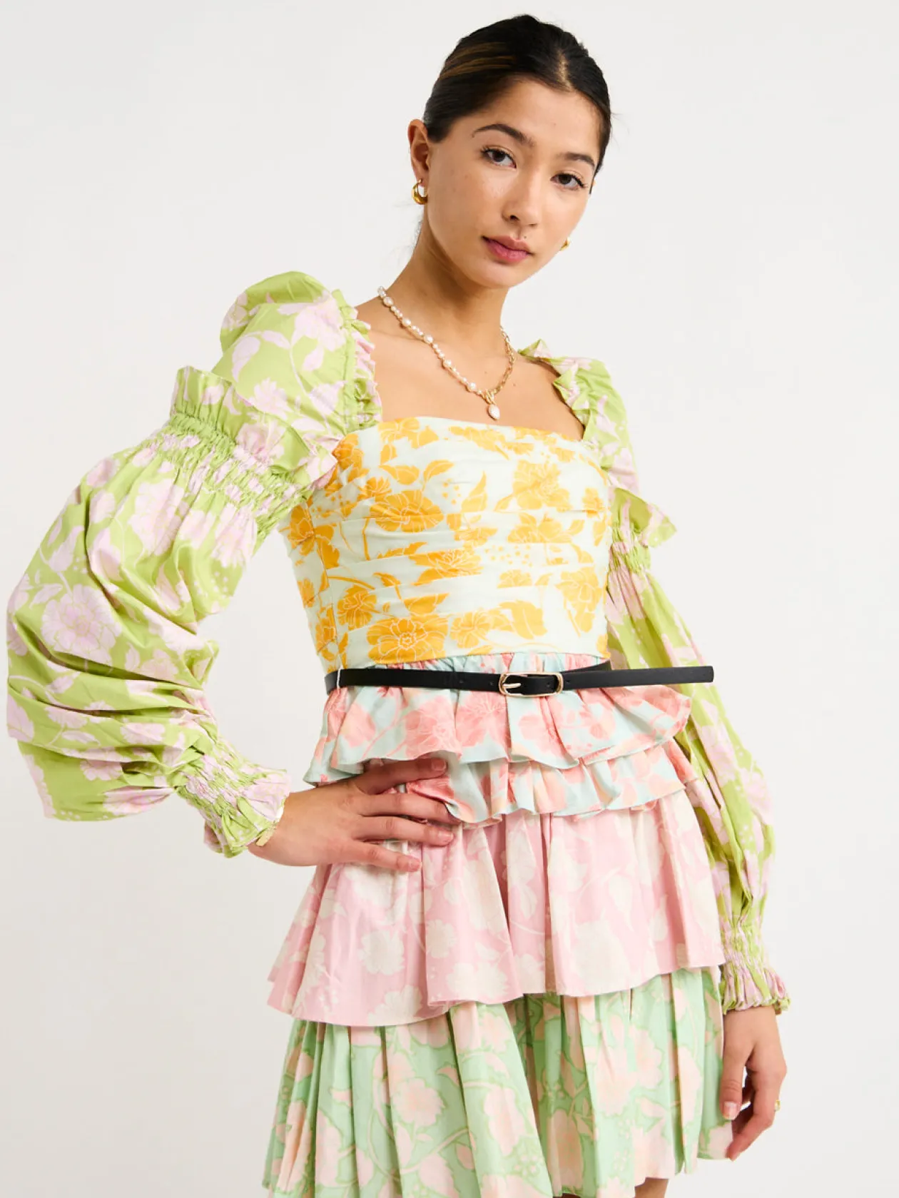 Flash Sale Holly Long Sleeve Mini Dress In Print Women Dresses