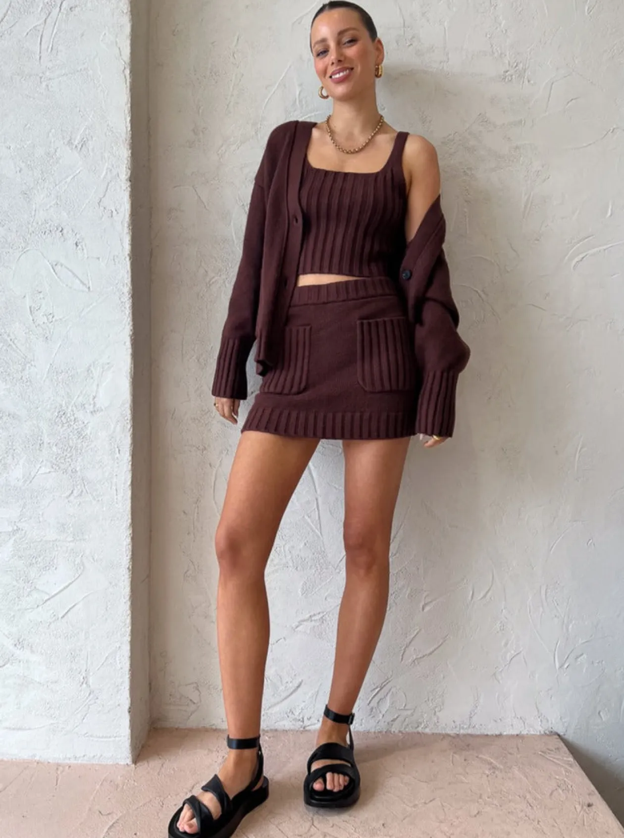 Sale Hudson Knit Mini Skirt In Women Skirts