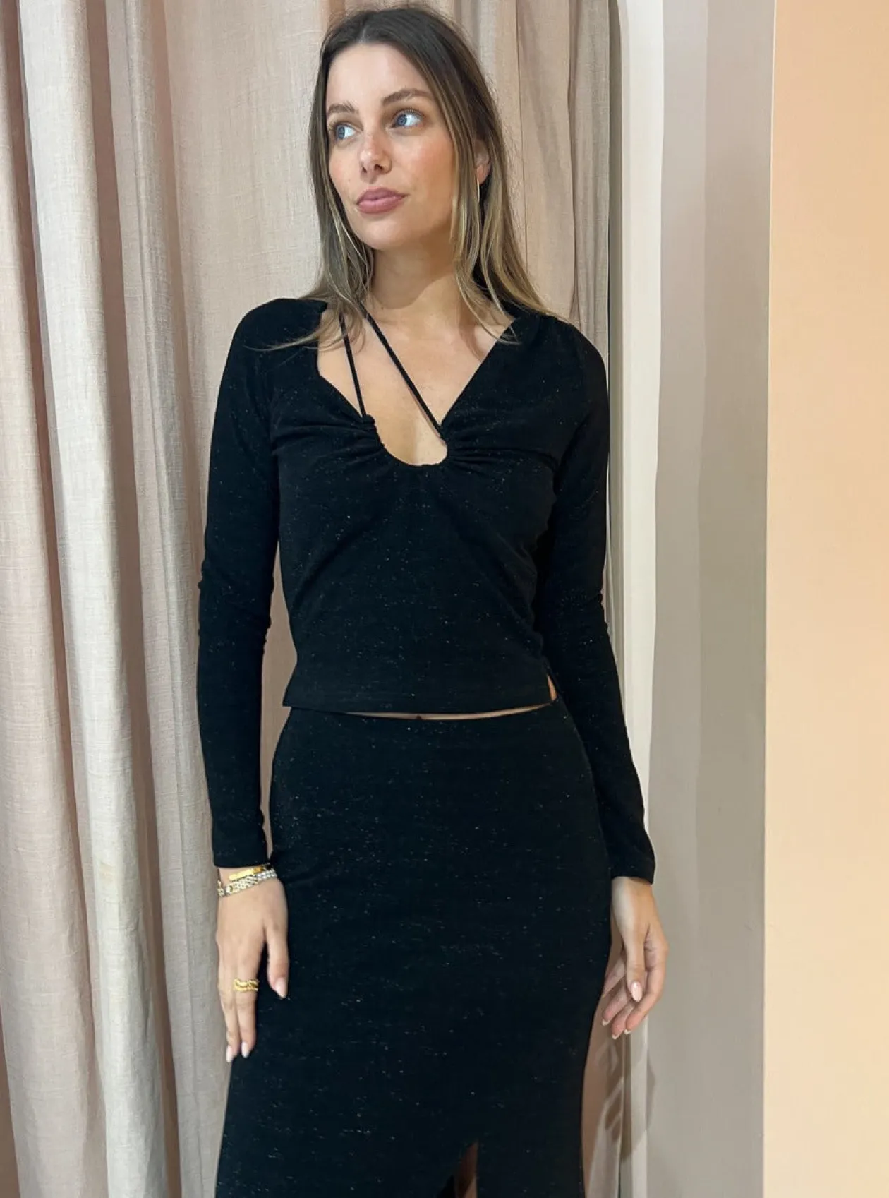 Shop Jackson Deconstructed Strappy Long Sleeve Top In Women Tops