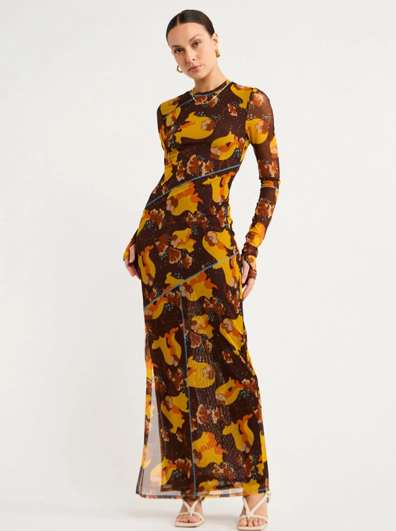 Outlet Jacques Mesh Panelled Midi Dress In Women Dresses