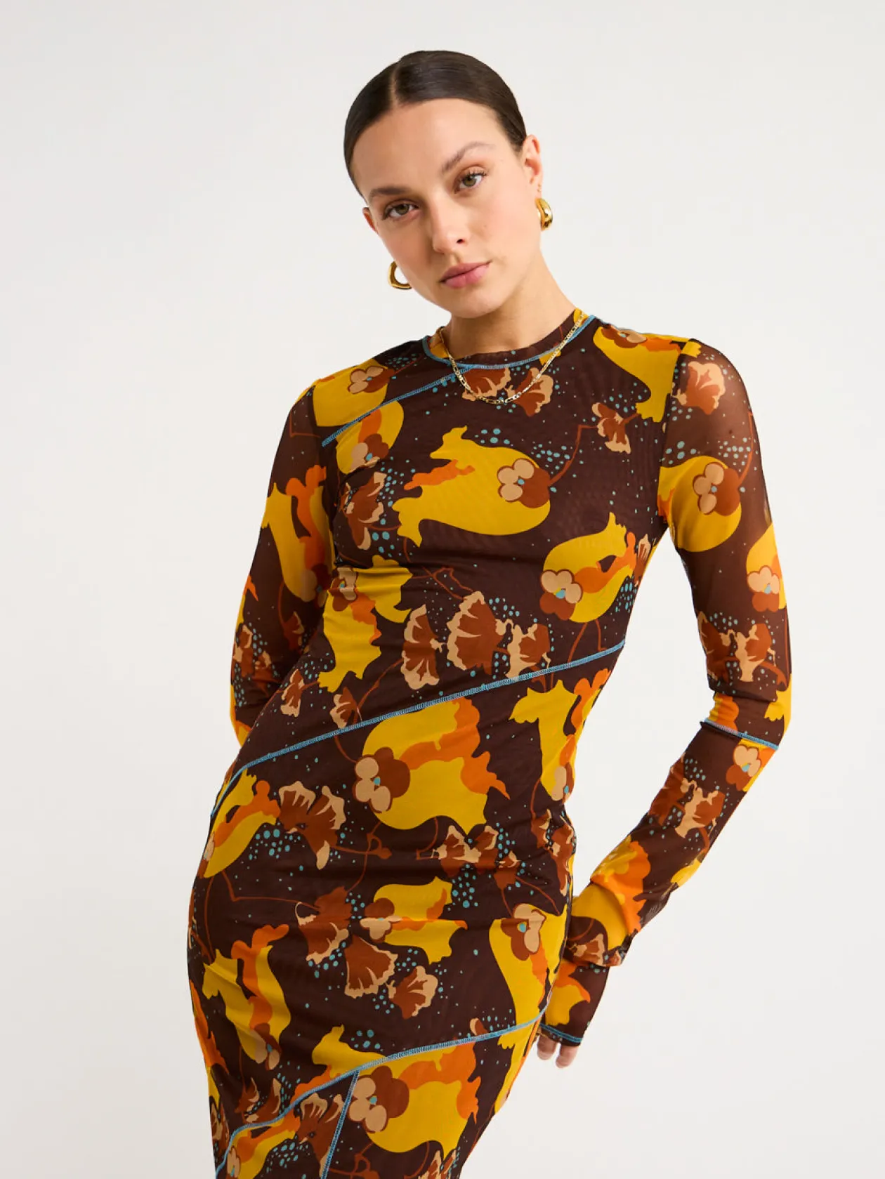 Outlet Jacques Mesh Panelled Midi Dress In Women Dresses