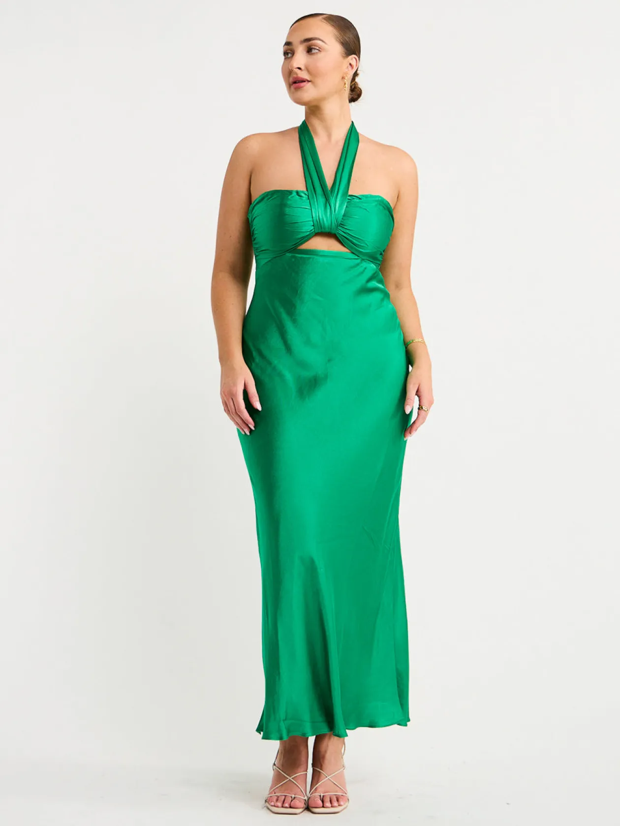 Discount Lana Ruched Halter Midi Dress In Women Dresses