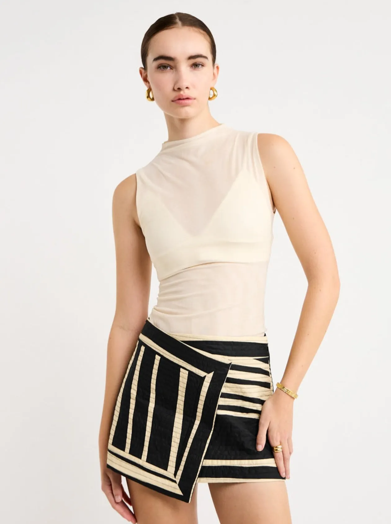 Discount Linocut Wrap Skirt In Women Skirts