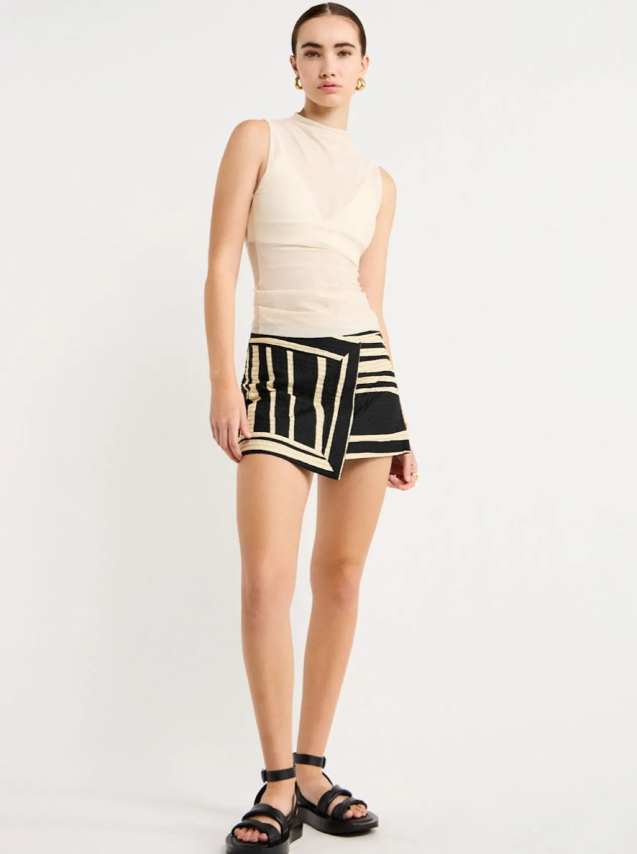 Discount Linocut Wrap Skirt In Women Skirts