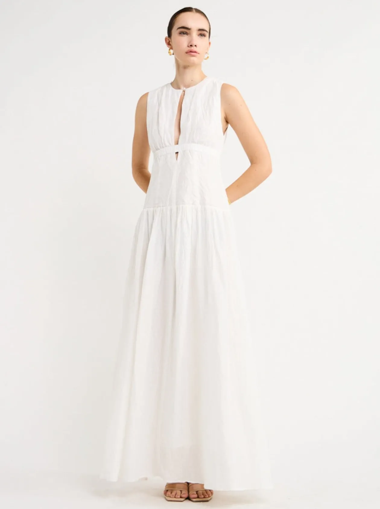 Flash Sale Loren Silk Linen Maxi Dress In Women Dresses