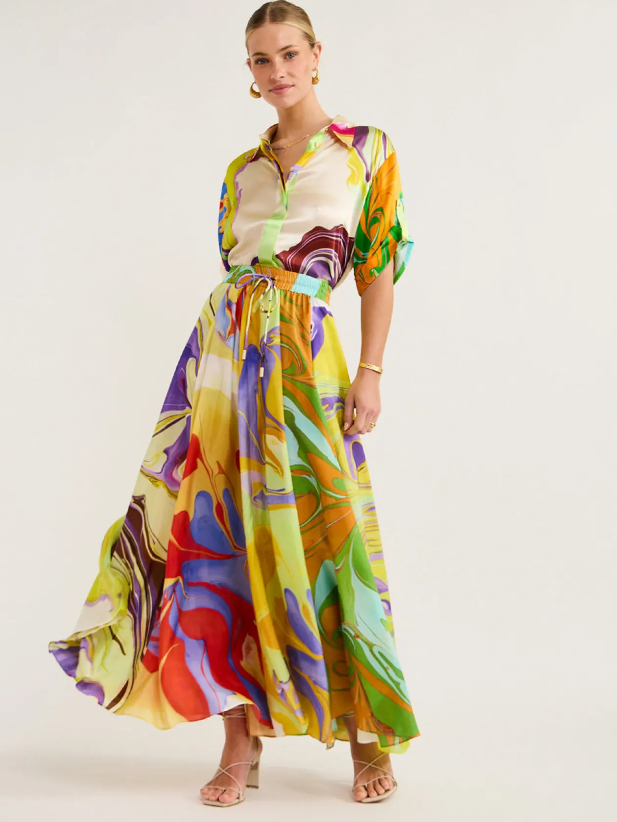 Discount Luca Silk Skirt In Women Skirts