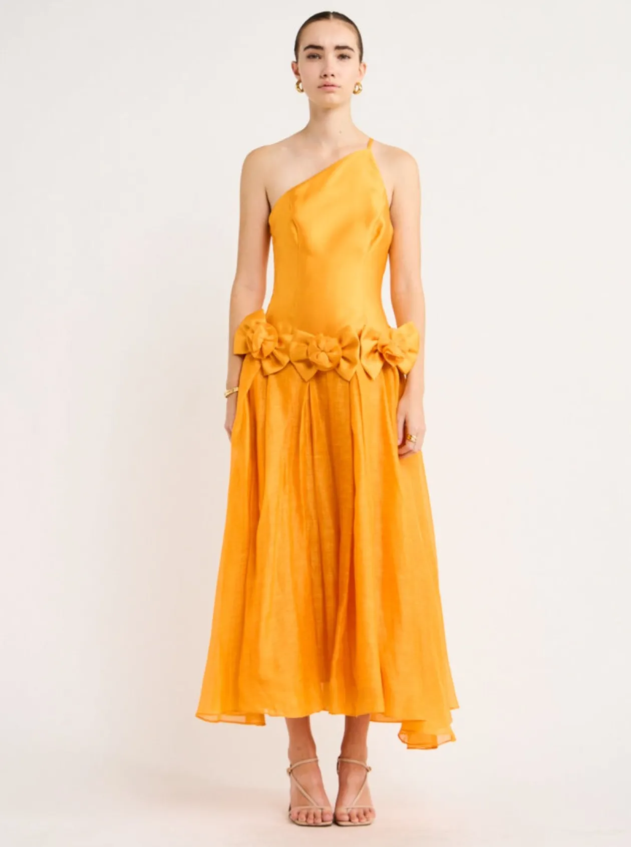 Fashion Macie One Shoulder Rosette Dress In Women Dresses