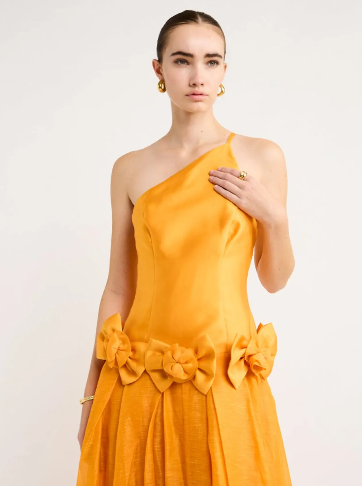 Fashion Macie One Shoulder Rosette Dress In Women Dresses
