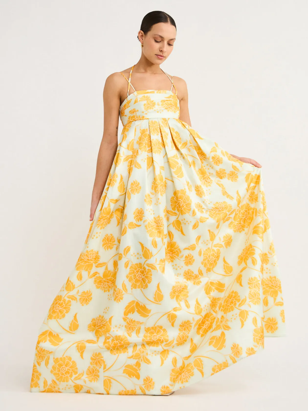 Best Sale Marguerite Maxi Dress In Anemone Print In Ginger Women Dresses