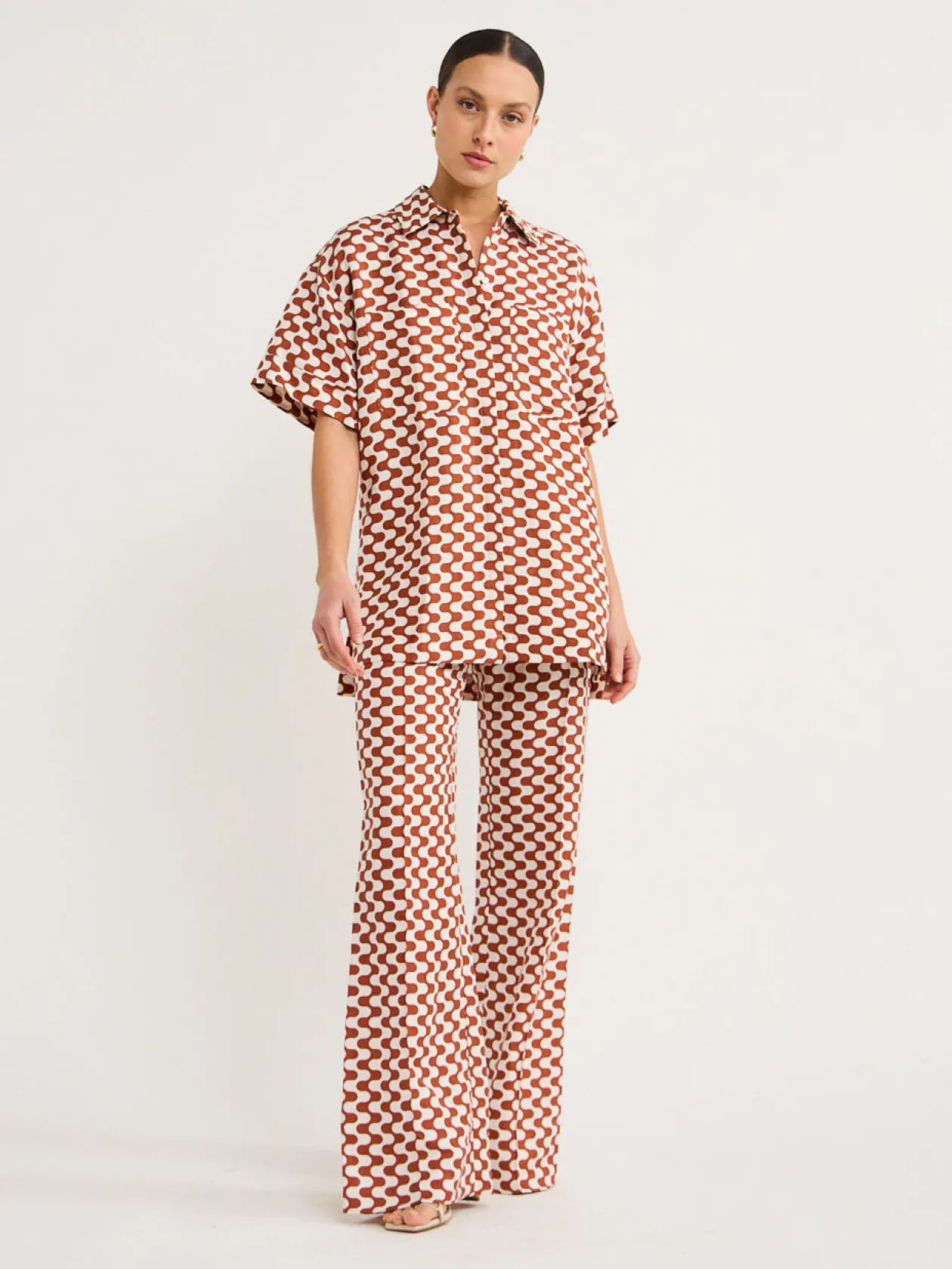 Clearance Marmo Pintuck Flared Pant In Women Pants