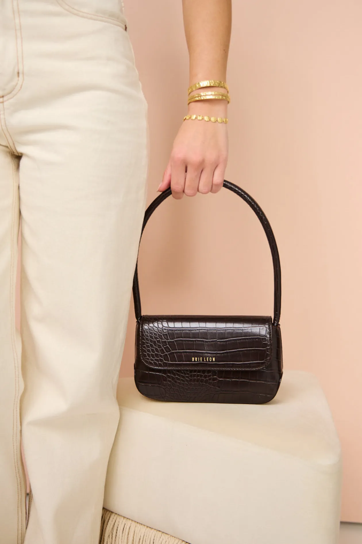 Hot Mini Camille Bag In Brunette Recycled Croc Women Bags