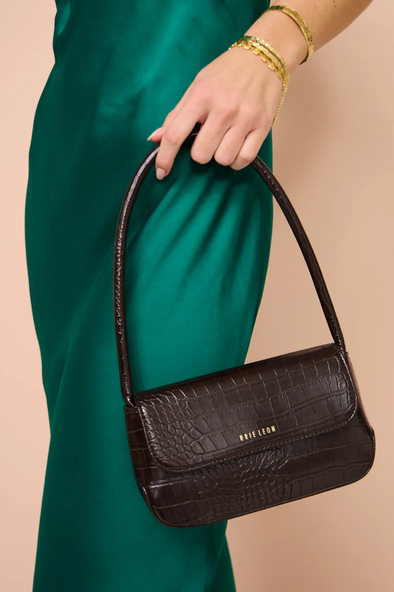 Hot Mini Camille Bag In Brunette Recycled Croc Women Bags