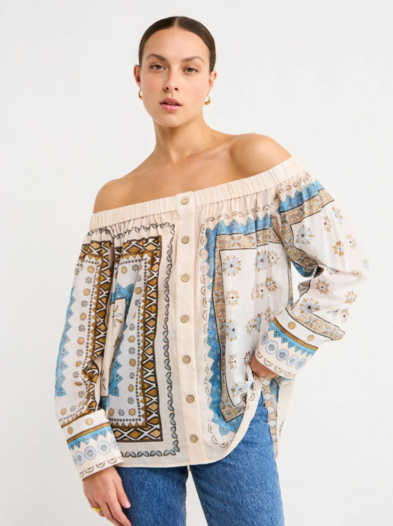 Best Sale Muscat Off Shoulder Tee In Women Tops