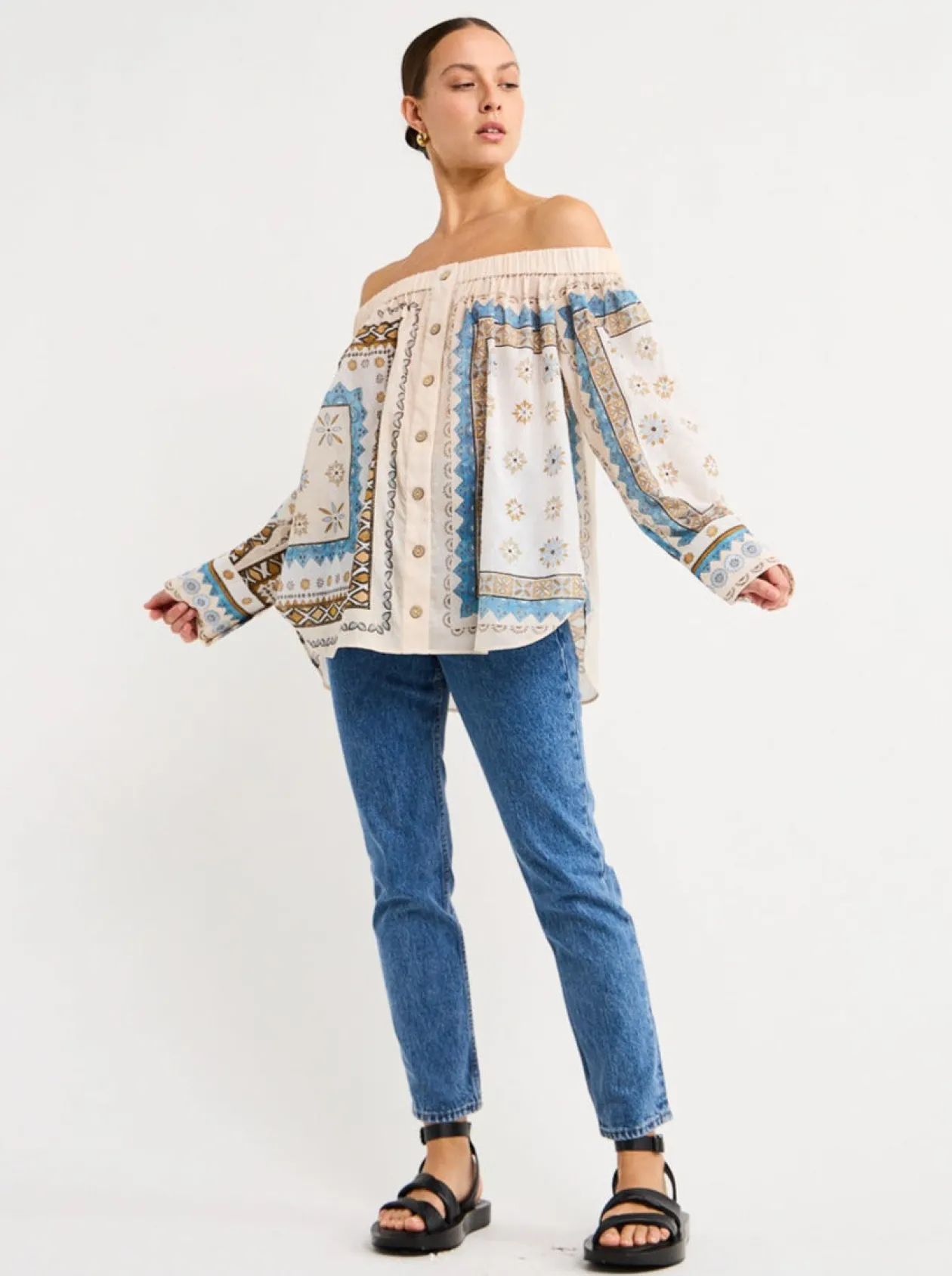 Best Sale Muscat Off Shoulder Tee In Women Tops