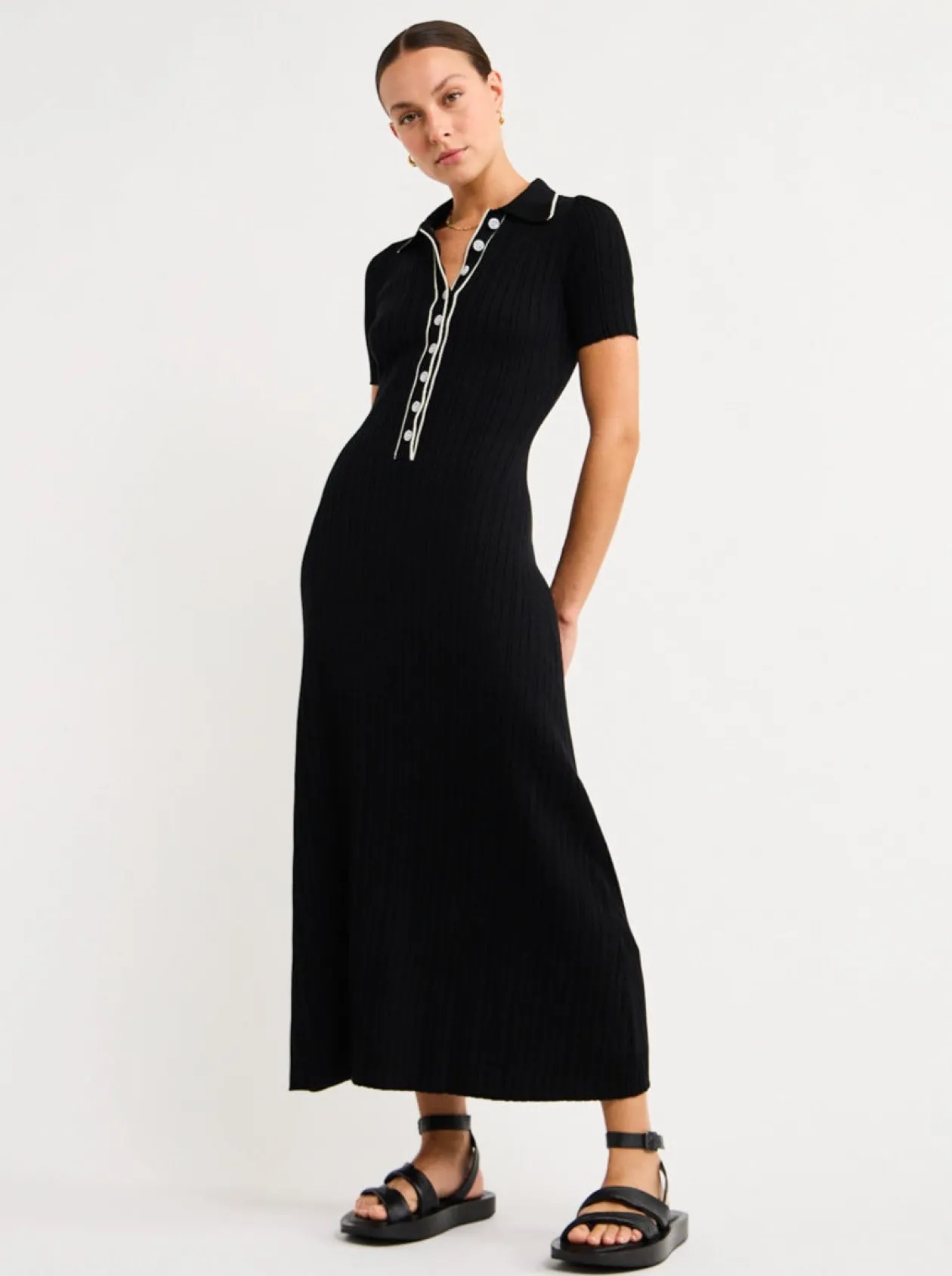 Online Penelope Dress In W/ Silence Trim Women Dresses