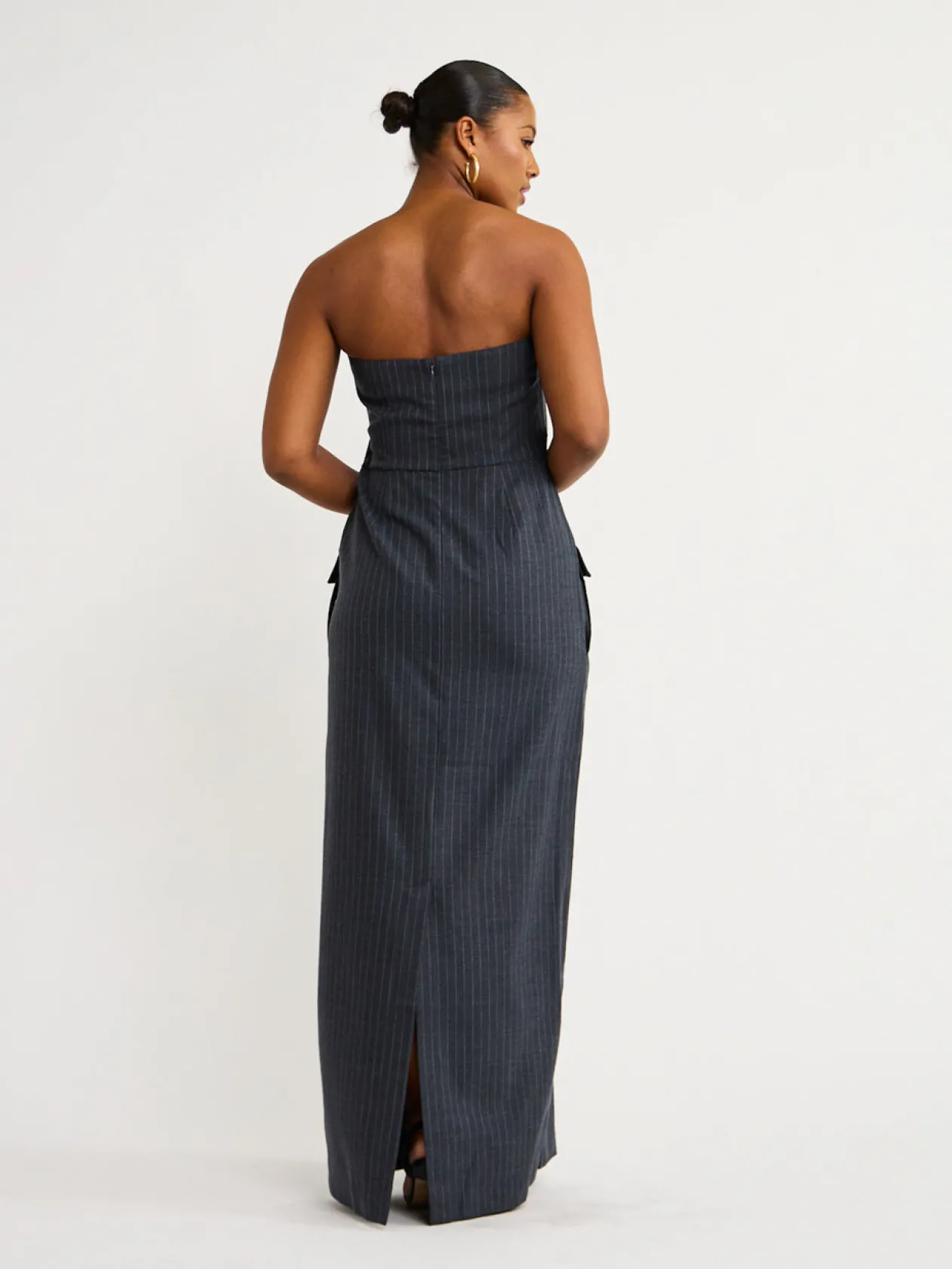 Shop Pine Strapless Maxi In Women Dresses