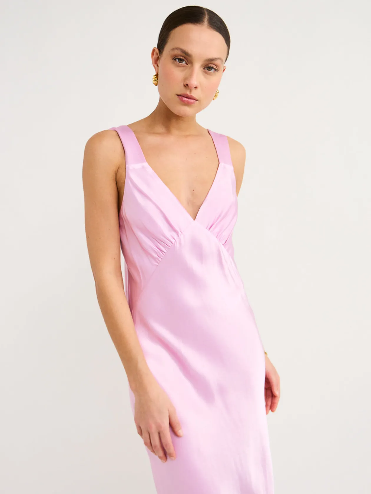 Hot Plunged Midi Dress In Women Dresses