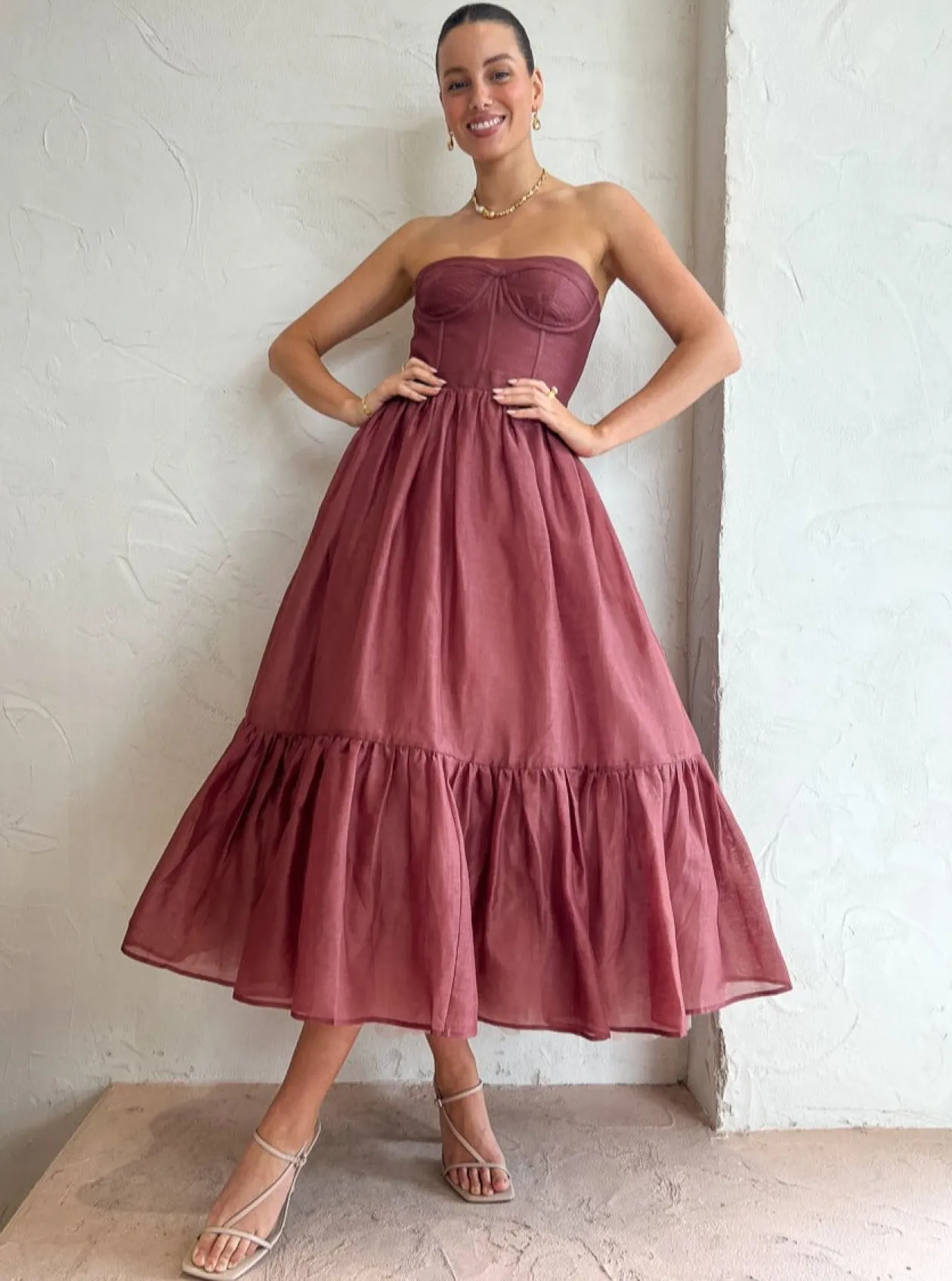 Cheap Rae Bustier Midi Dress In Women Dresses