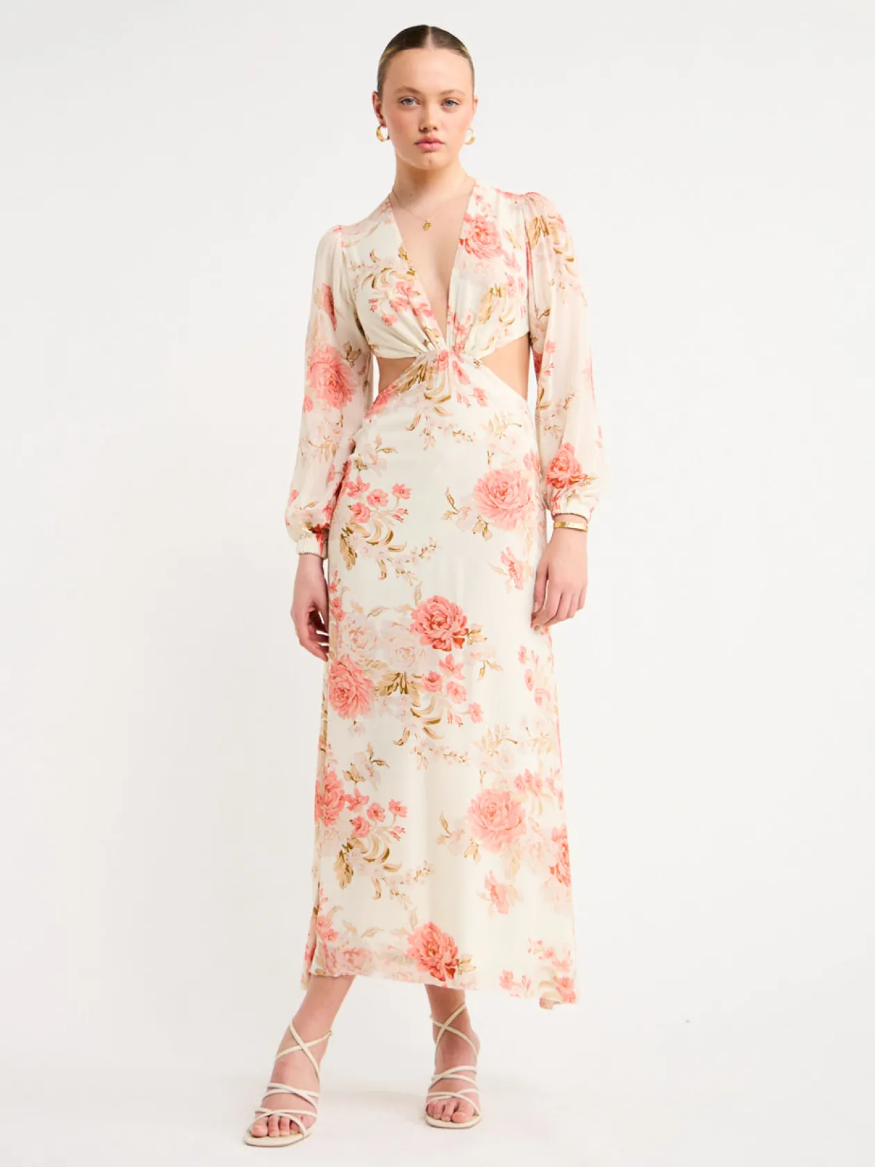 Hot Sara Open Back Midi Dress In Women Dresses