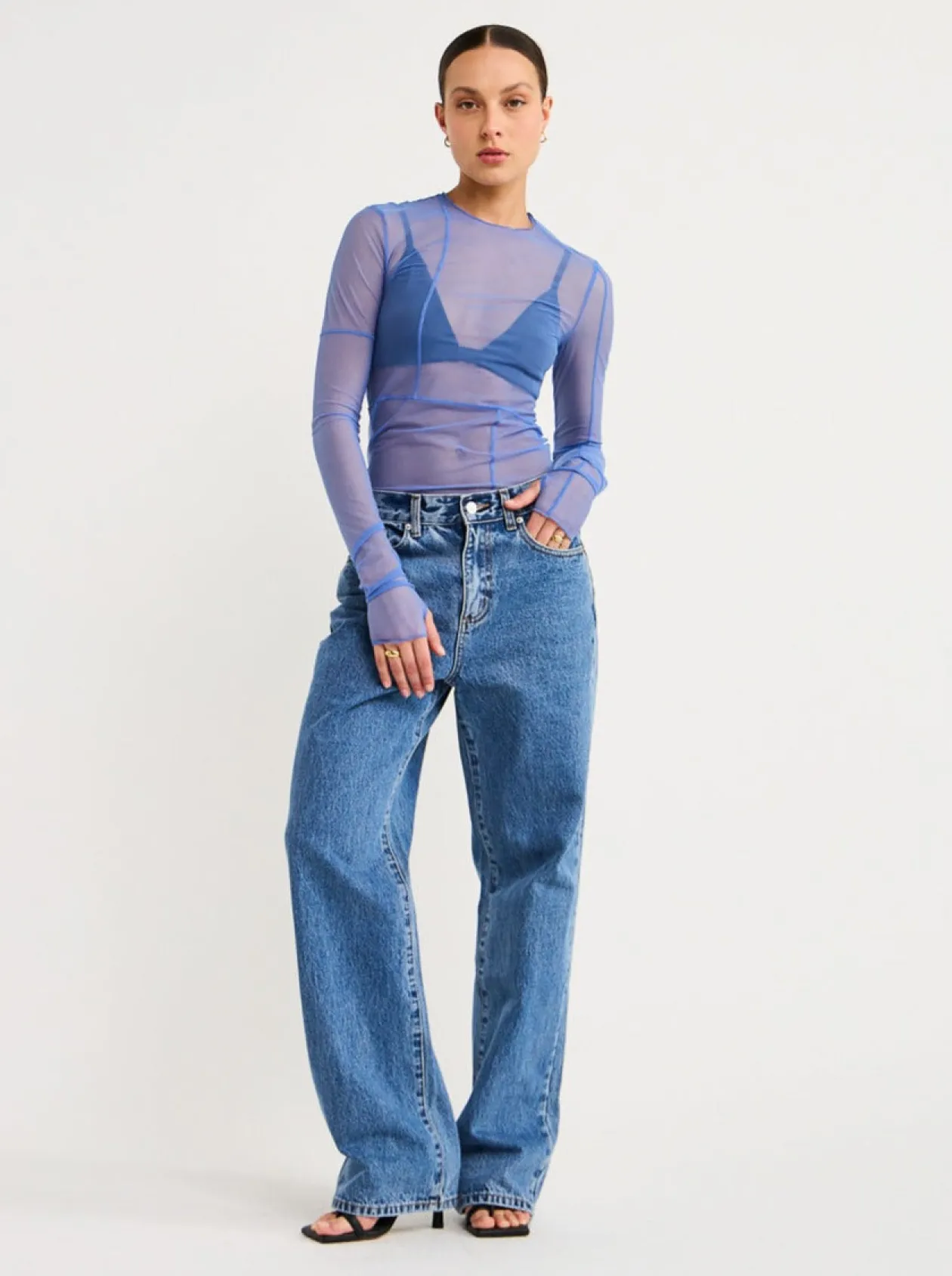 Store Jacques Mesh Panelled Top In Women Tops