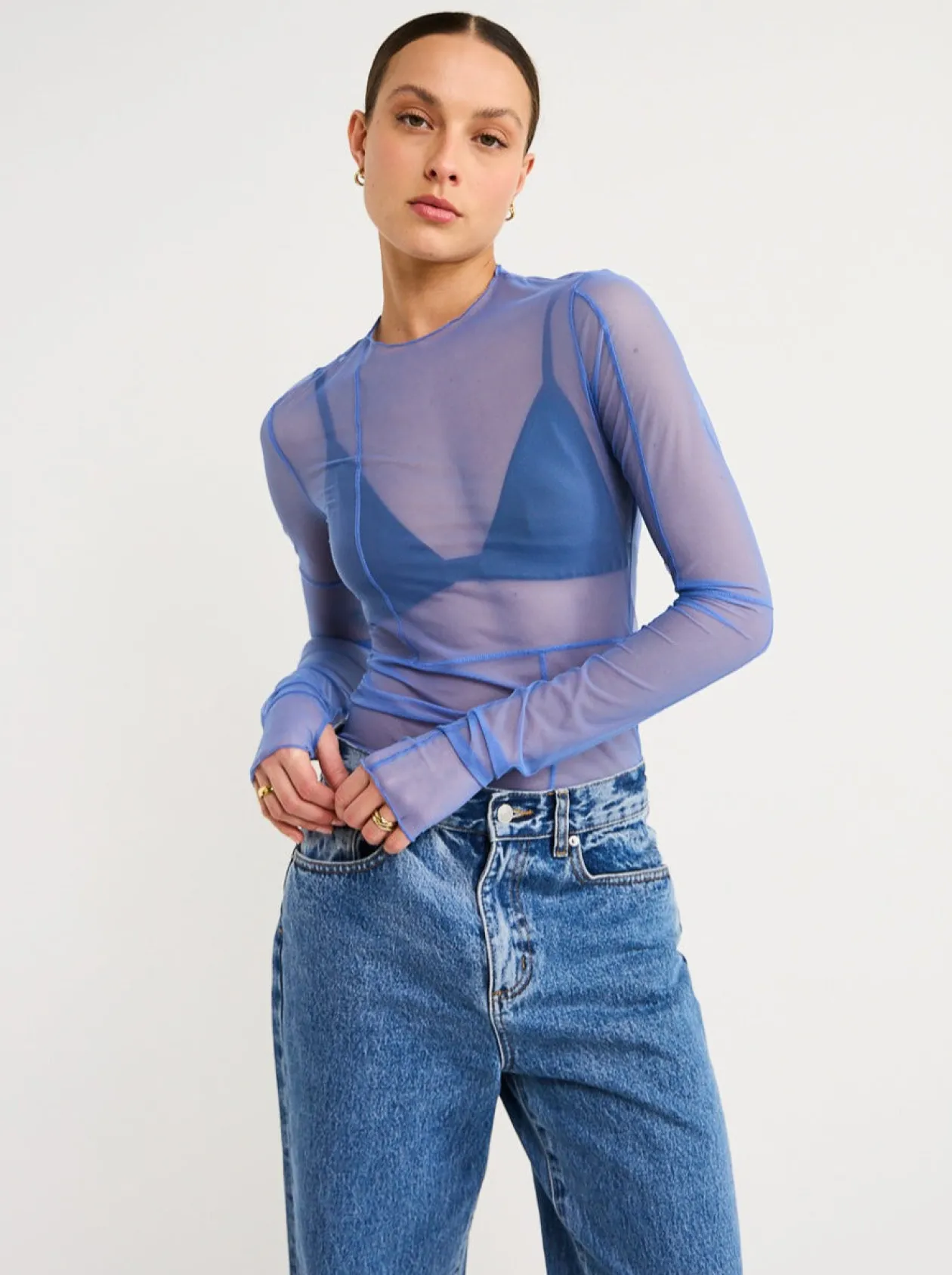 Store Jacques Mesh Panelled Top In Women Tops