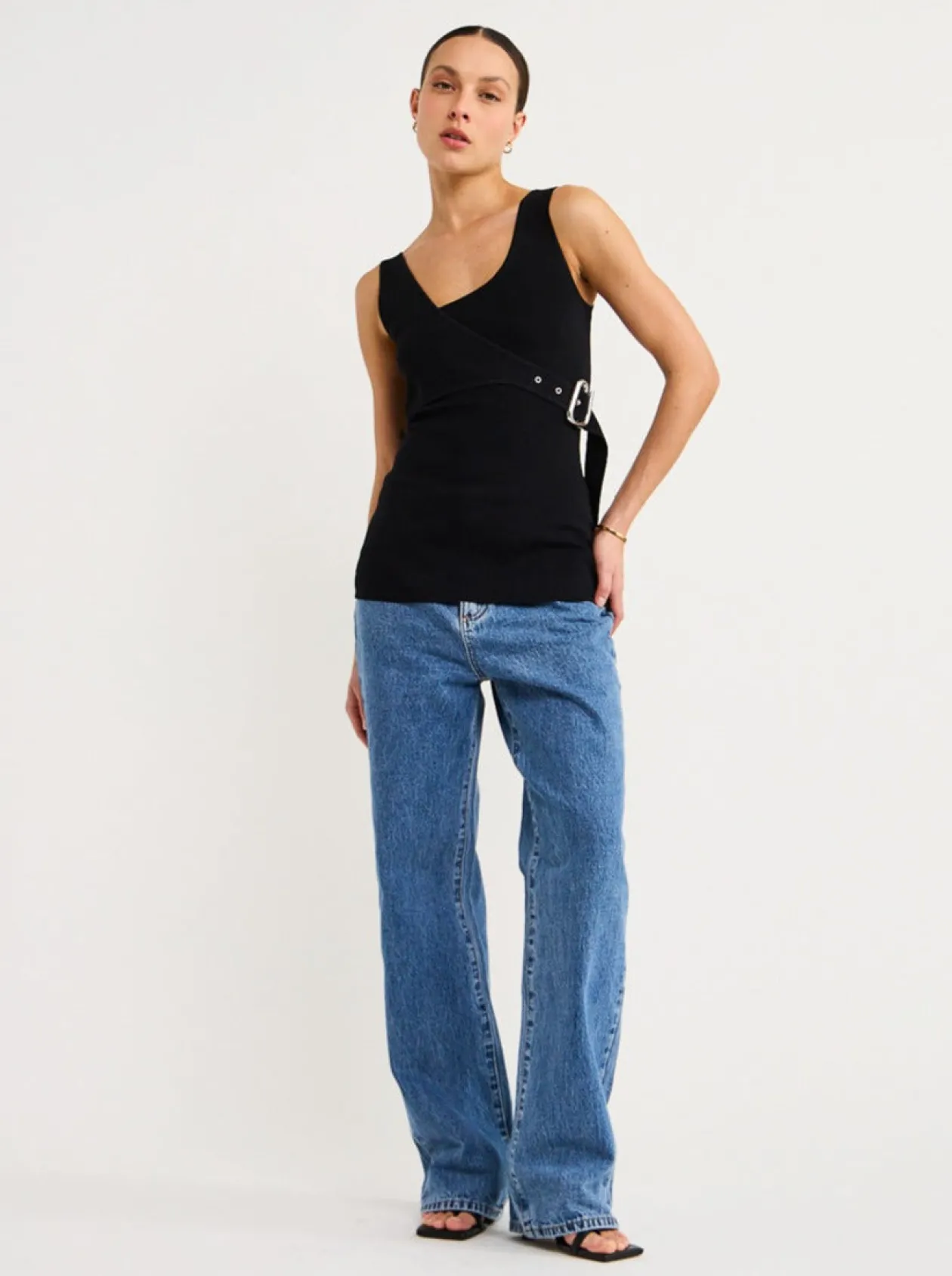 Cheap Modernist Belted Top In Women Tops