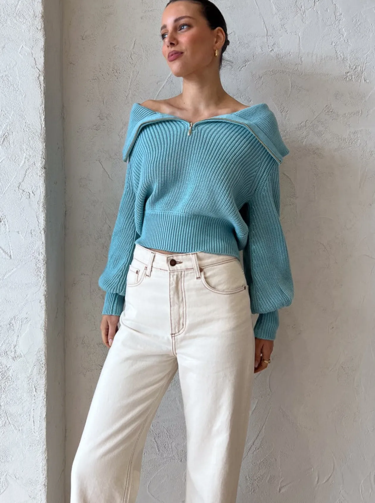 Online Vienna Oversized Zipper Knit In Women Tops